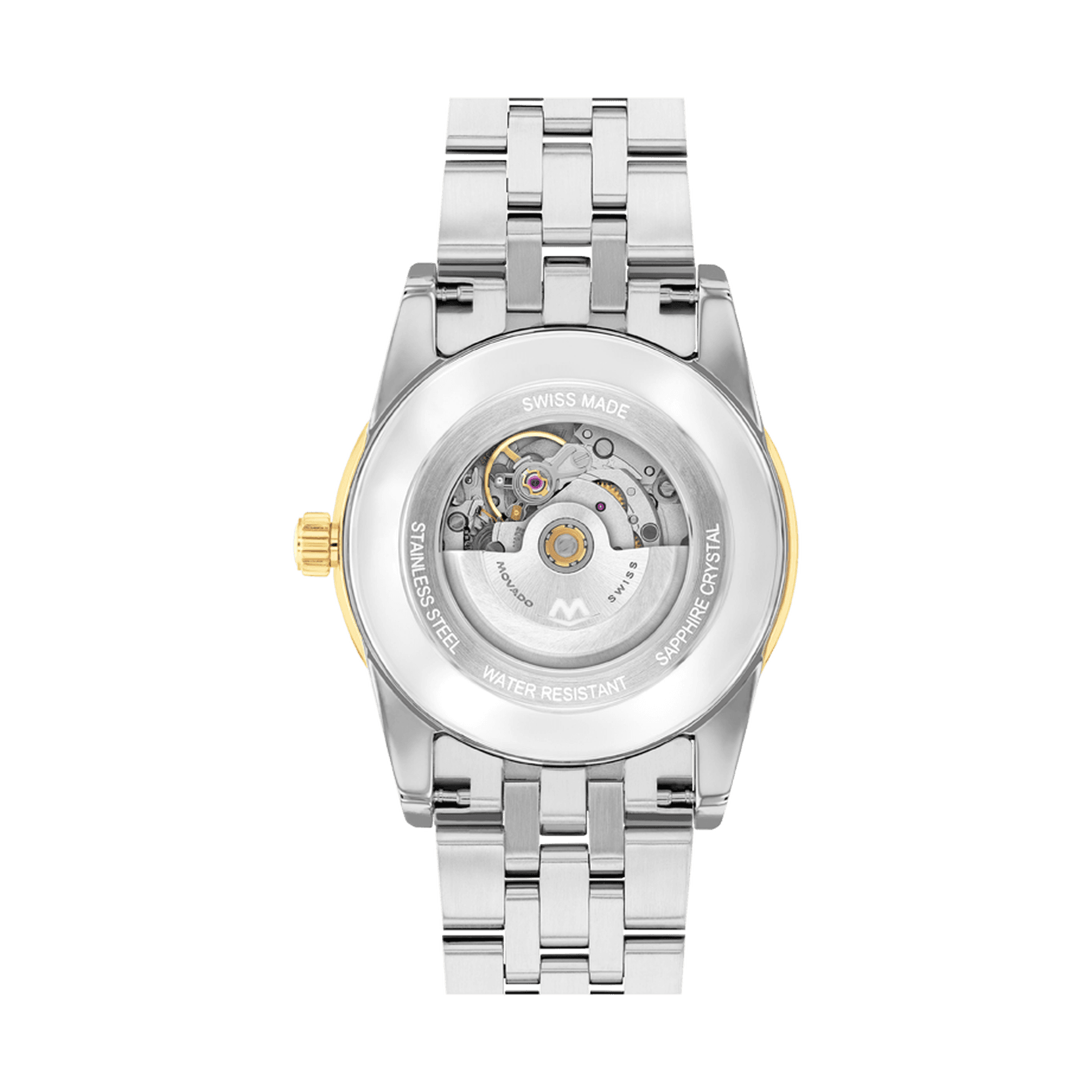 Movado Ladies' Movado Museum® Classic Two-Tone PVD Automatic Watch with Black Dial 0608001
