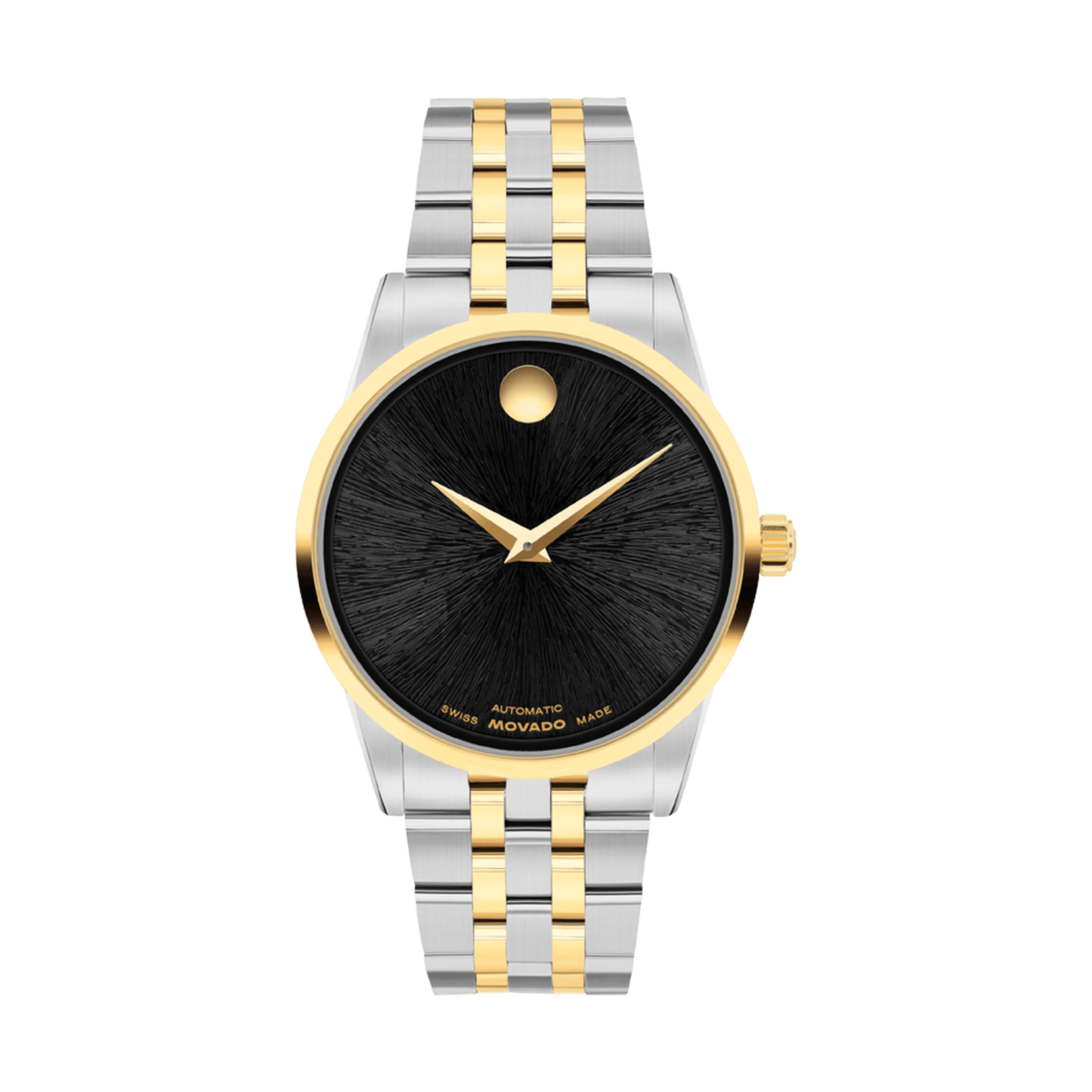 Movado Ladies' Movado Museum® Classic Two-Tone PVD Automatic Watch with Black Dial 0608001