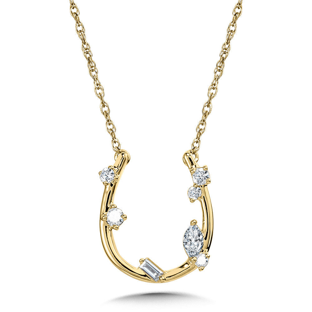 10K SCATTERED DIAMOND & HORSESHOE-SHAPED CONSTELLATION PENDANT PDD3510-1Y