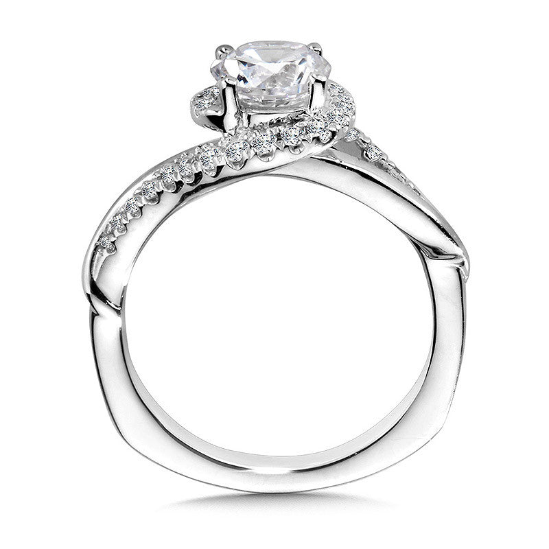 Valina Round Spiral Diamond Engagement Ring R1053W
