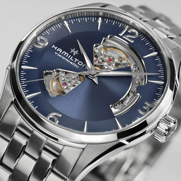 Hamilton H32705141 Jazzmaster Viewmatic Open Heart Auto 42mm Blue