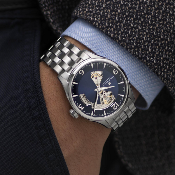 Hamilton H32705141 Jazzmaster Viewmatic Open Heart Auto 42mm Blue