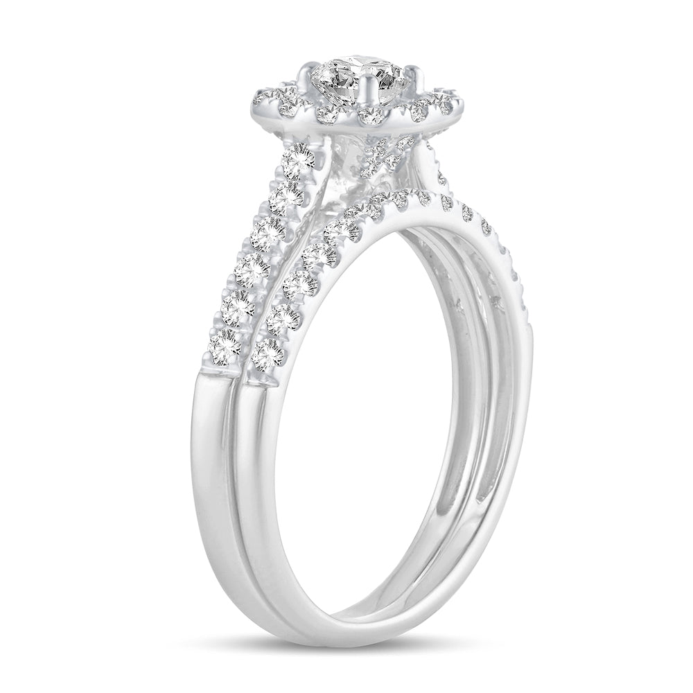 10K 1.00CT Lab Grown Bridal Set 67488