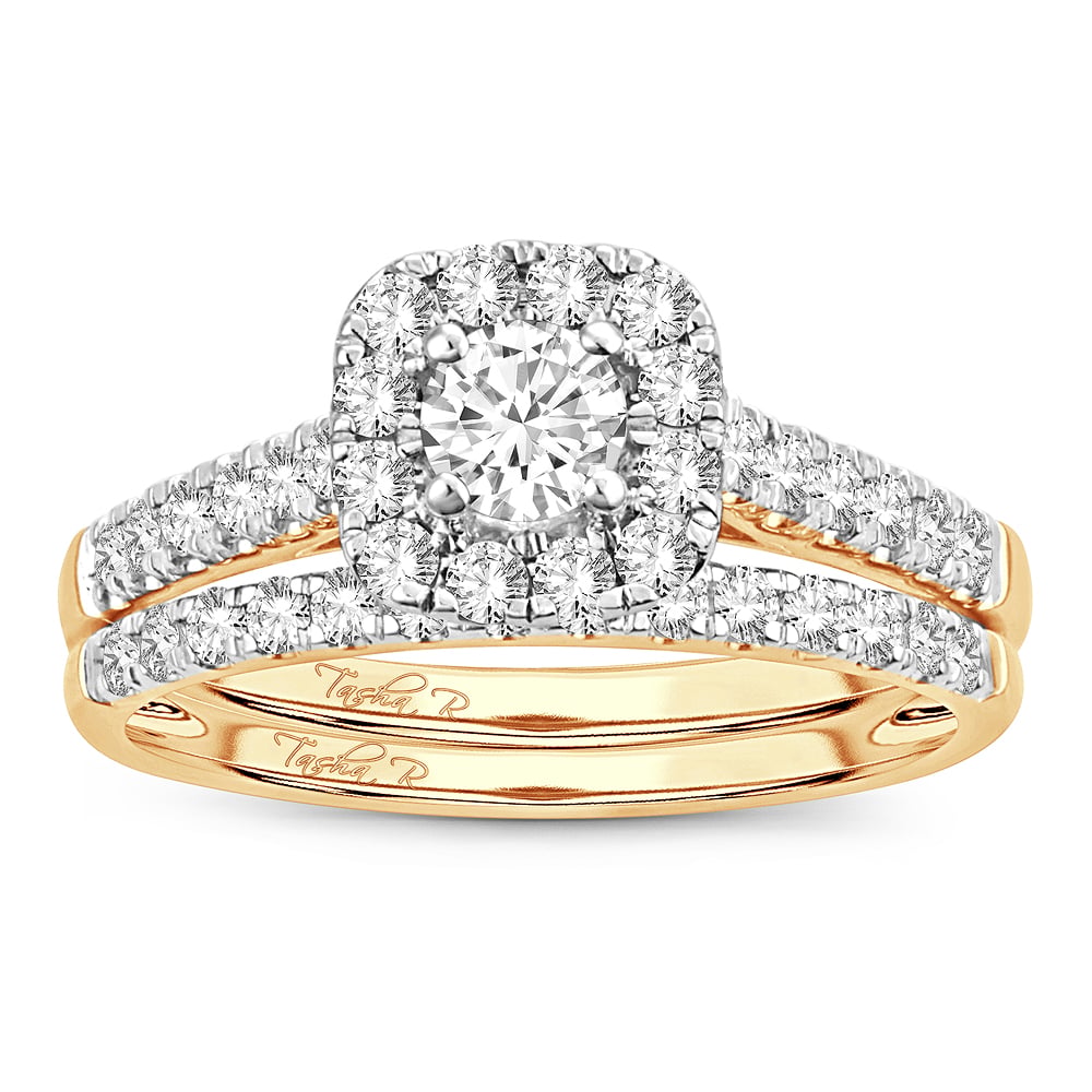 10K 1.00CT Lab Grown Bridal Set 67489