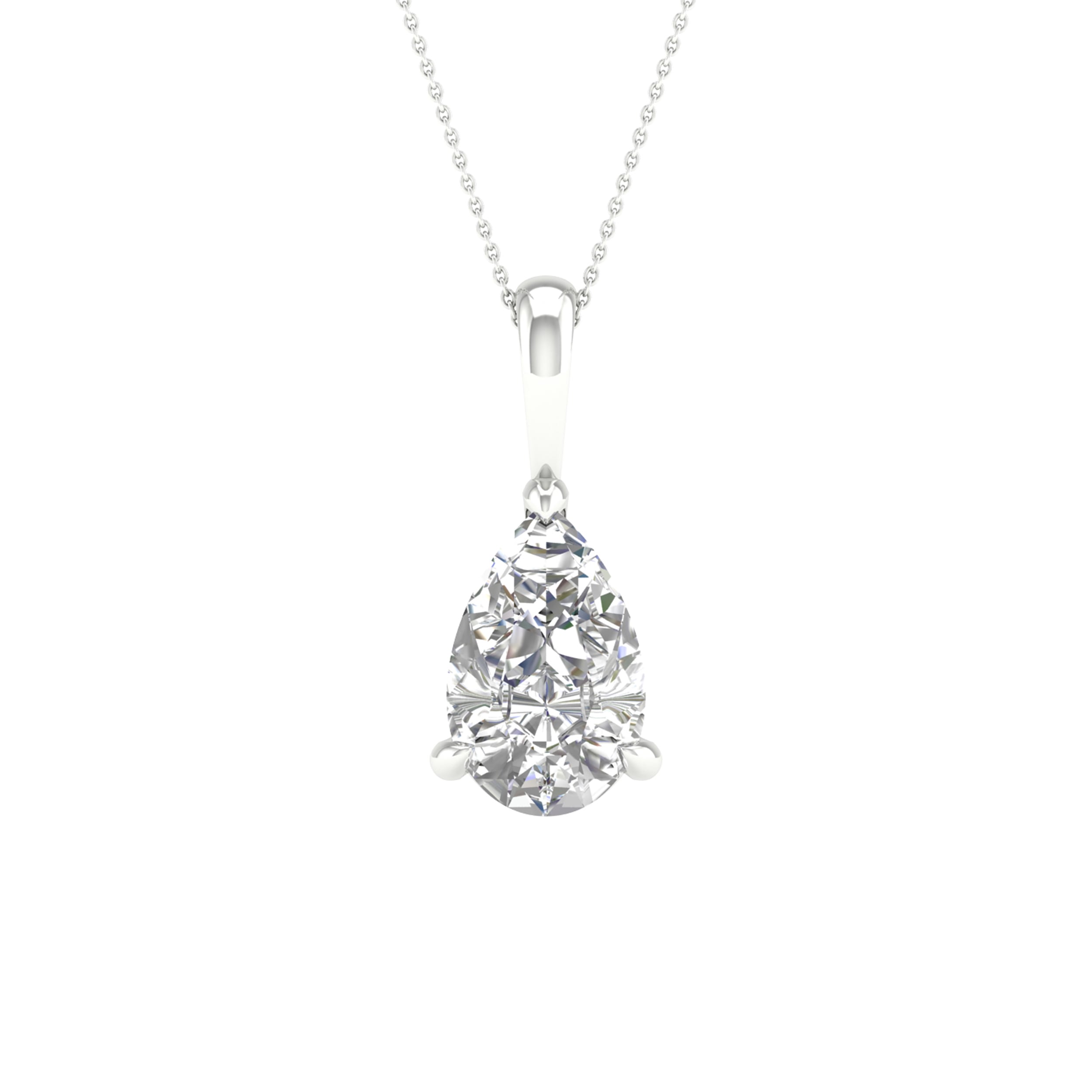 14K 1.00CT Certified Lab Grown Diamond Pendant ( IGI Certified ) 64118