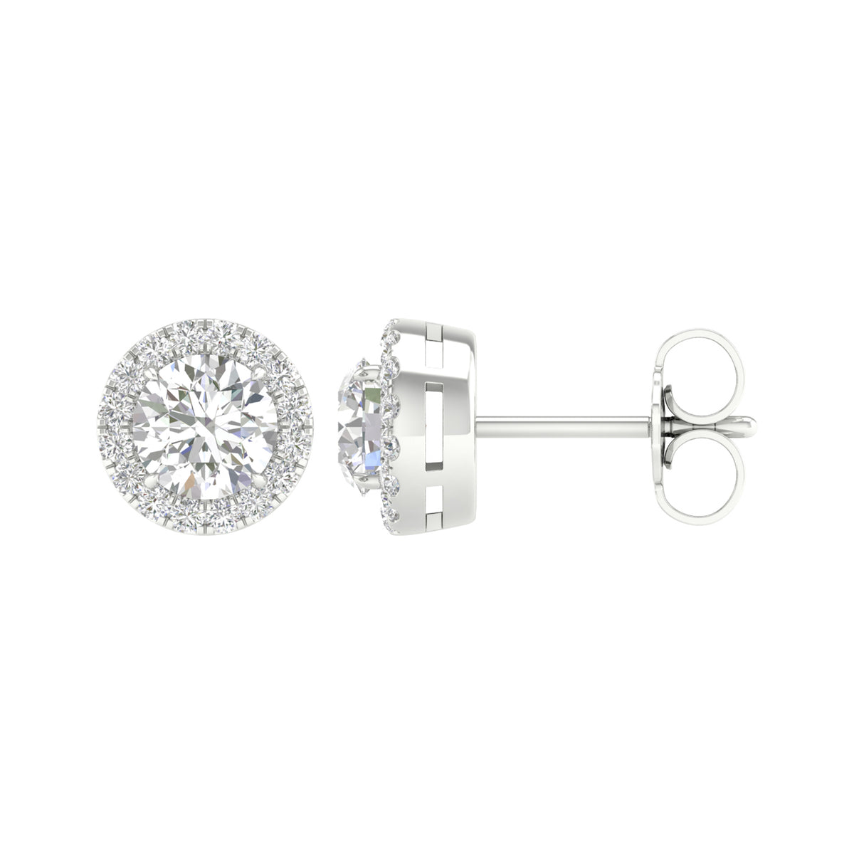 14K 1.16CT Certified Lab Grown Diamond Earrings ( IGI Certified ) 64123