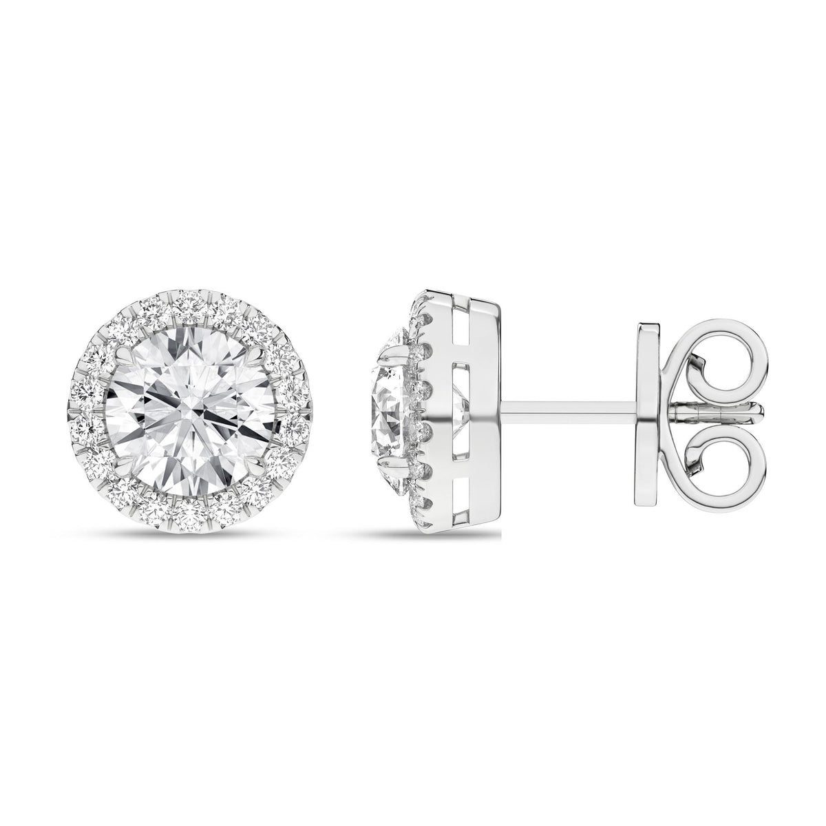 14K 2.25ct Certified Lab Grown Diamond Earrings 64124