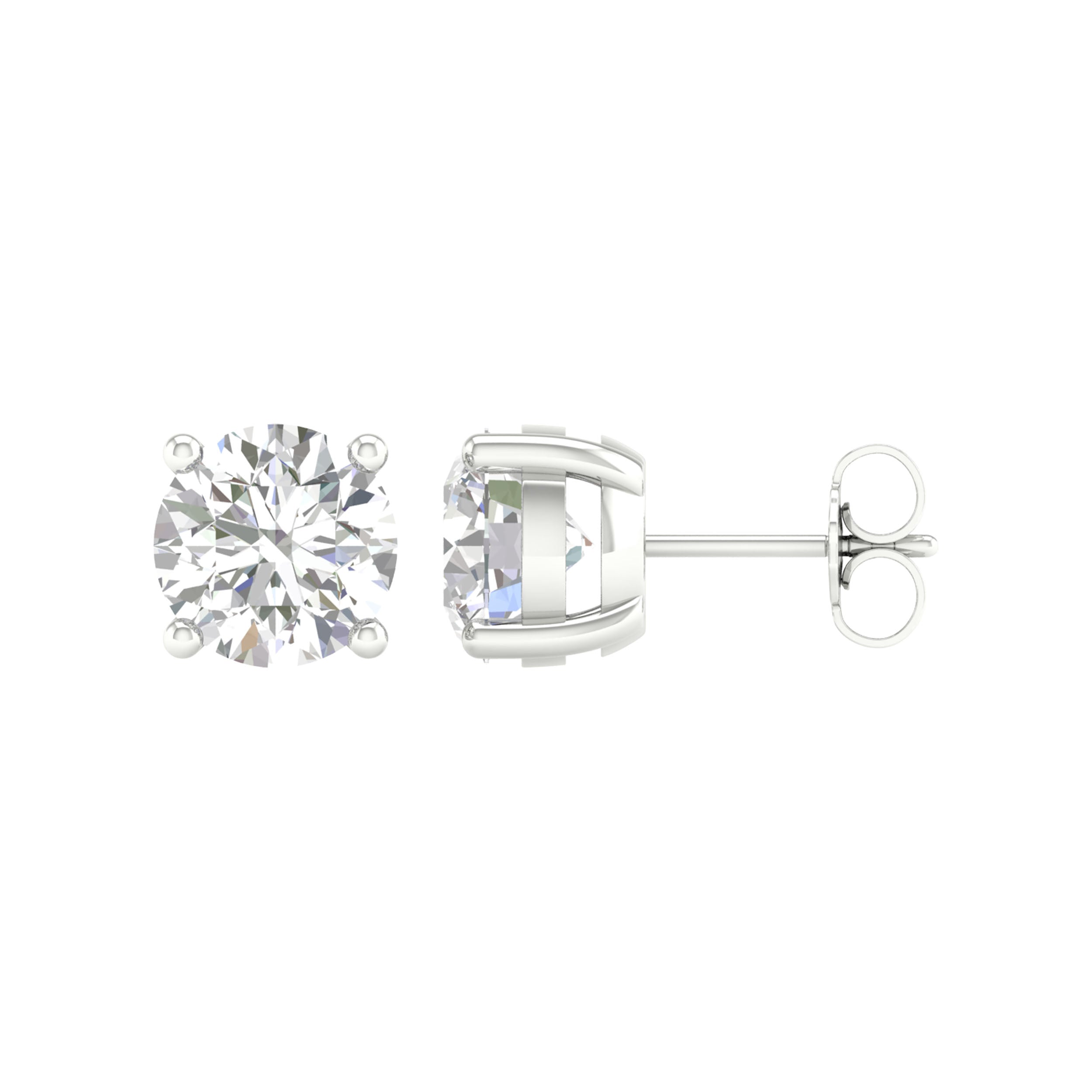 14K 4.00CT Certified Lab Grown Diamond Earrings ( IGI Certified ) 64324