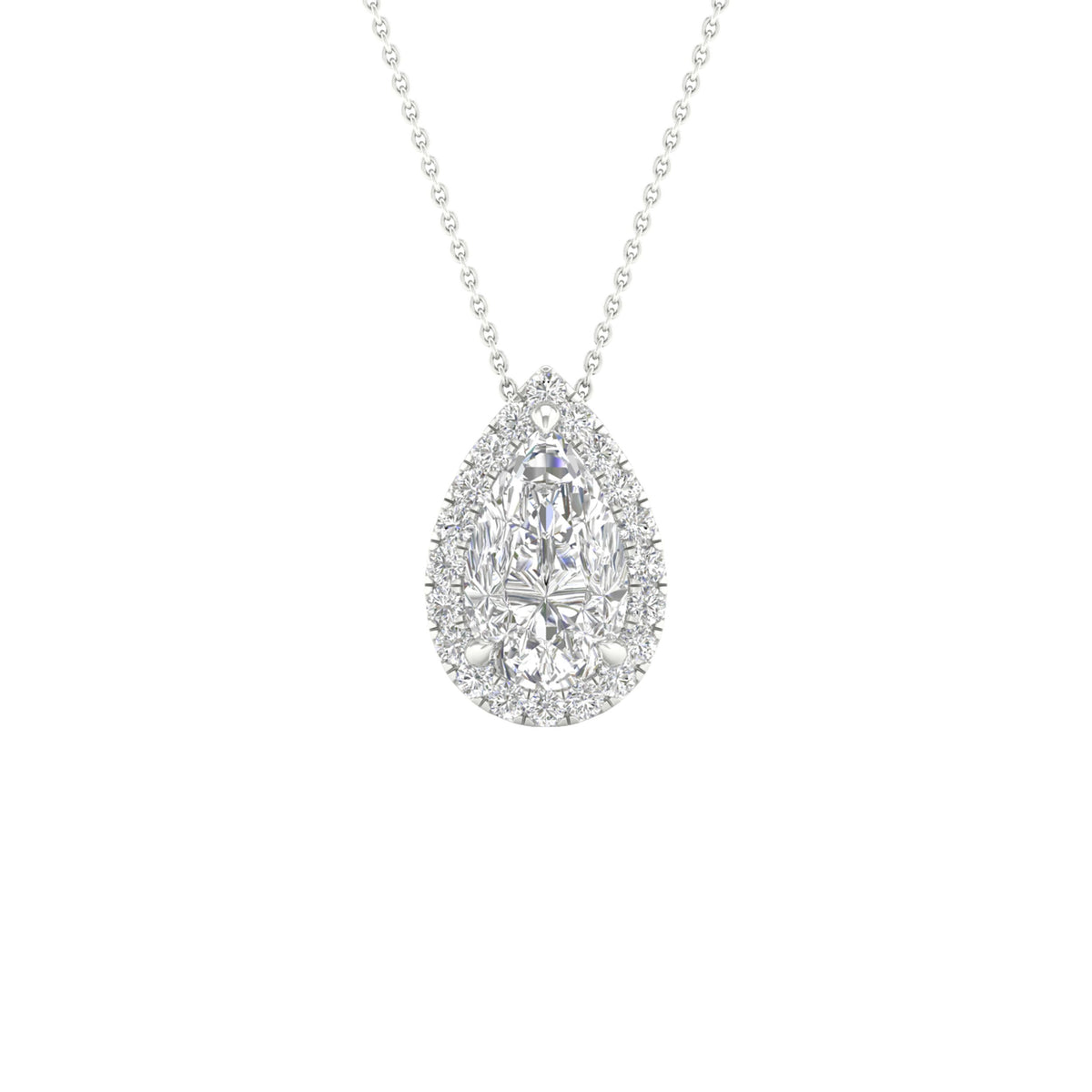 14K 1.15CT Certified Lab Grown Diamond Pendant ( IGI Certified ) 64332