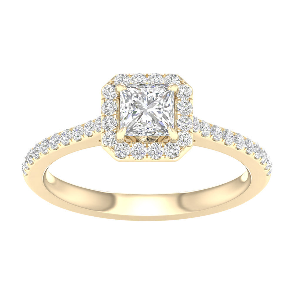 14K 1.00ct Lab Grown Engagement Ring 64506