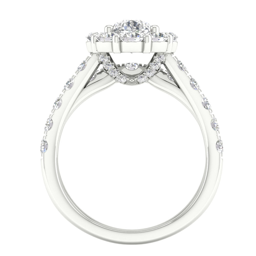14K 3.00ct Lab Grown Bridal Set 64933