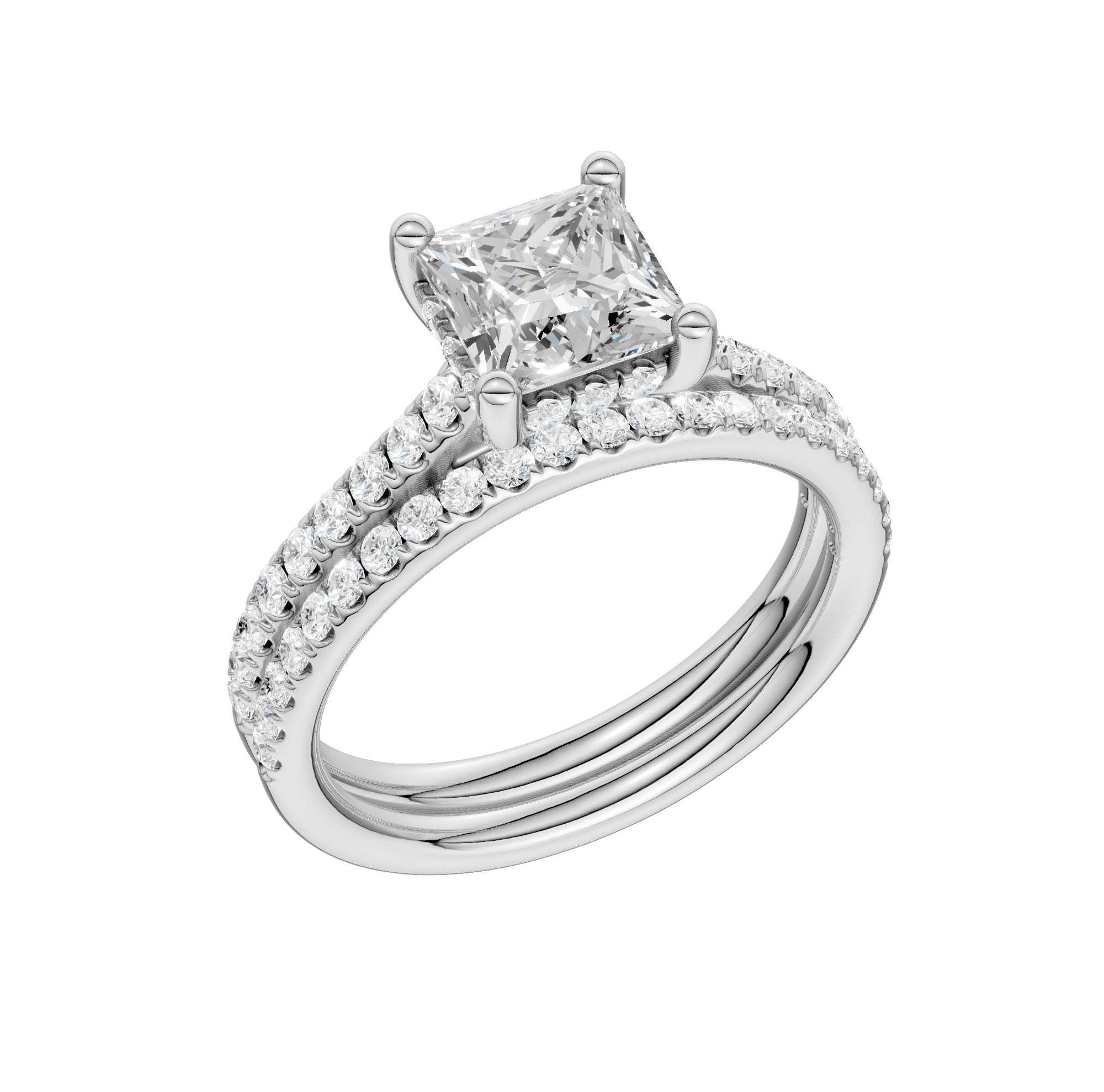 14K 2.50CT Lab Diamond Bridal Ring 65346