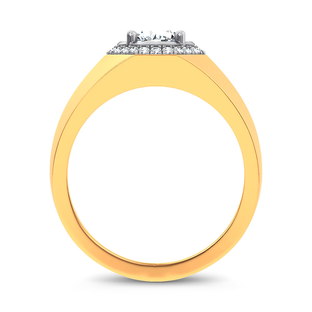 14K 1.12CT Certified Lab Grown Mens Ring 65453