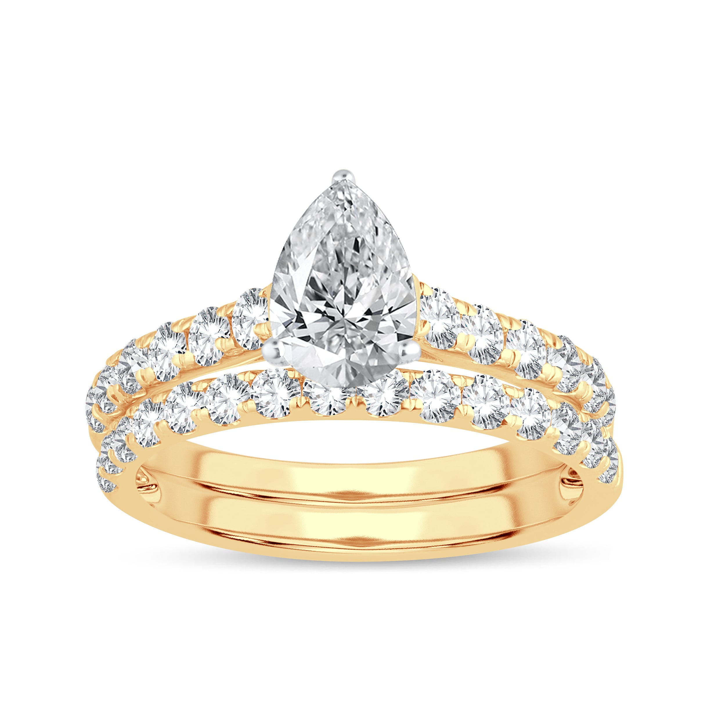 14K 2.03CTCertified Lab Grown Diamond Bridal Set 65750