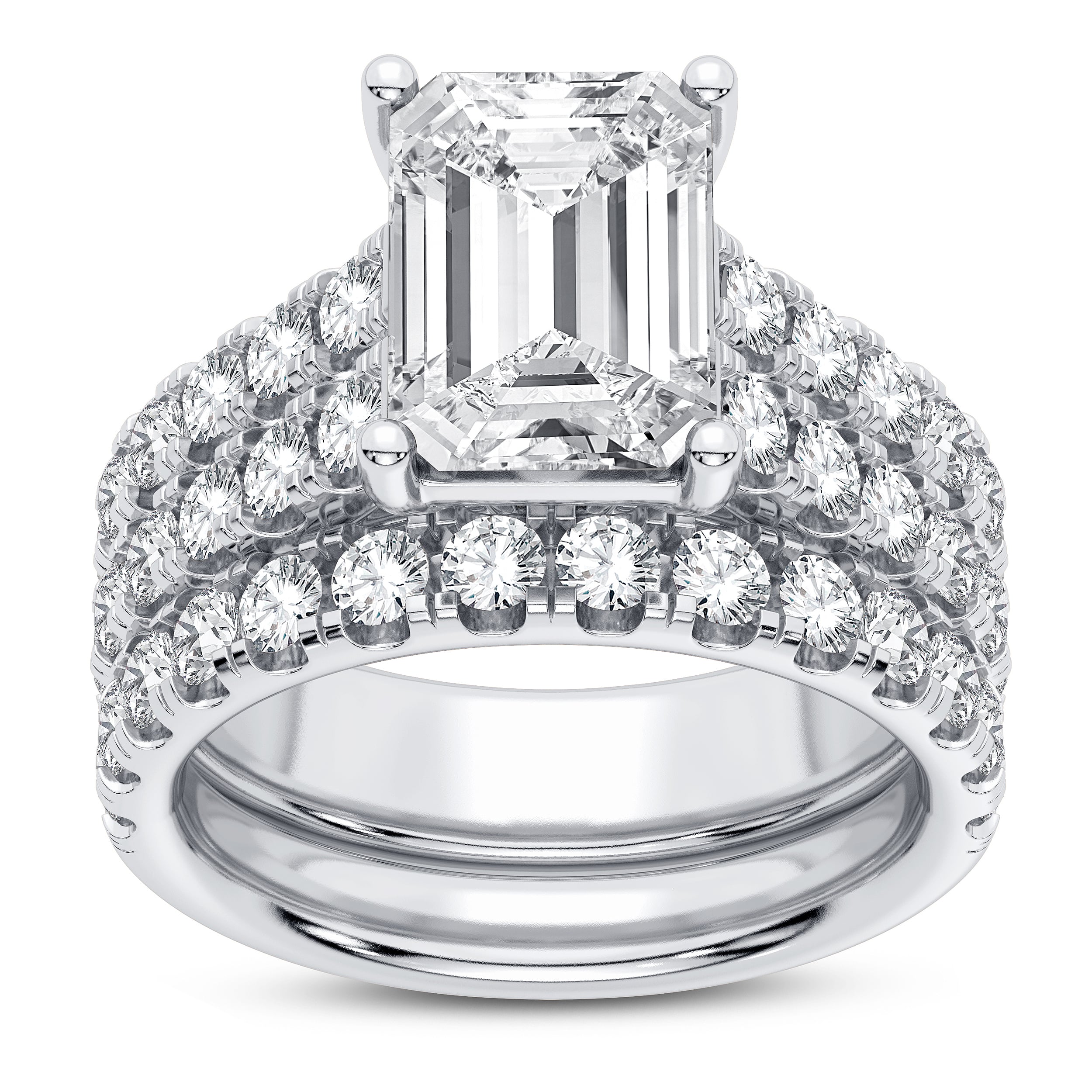 14K 5.00CT Certified Lab Grown Diamond Bridal Set 65769