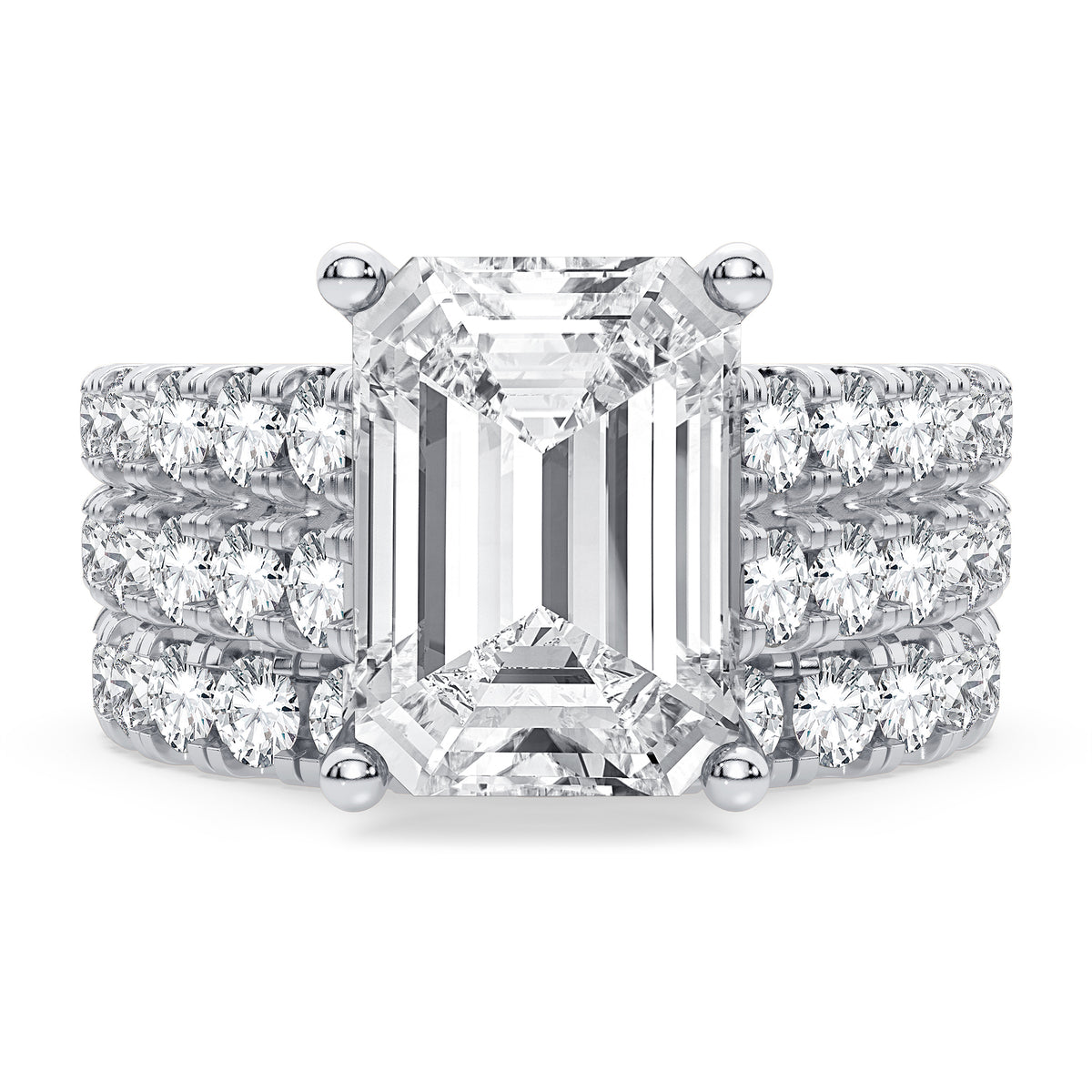 14K 5.00CT Certified Lab Grown Diamond Bridal Set 65769