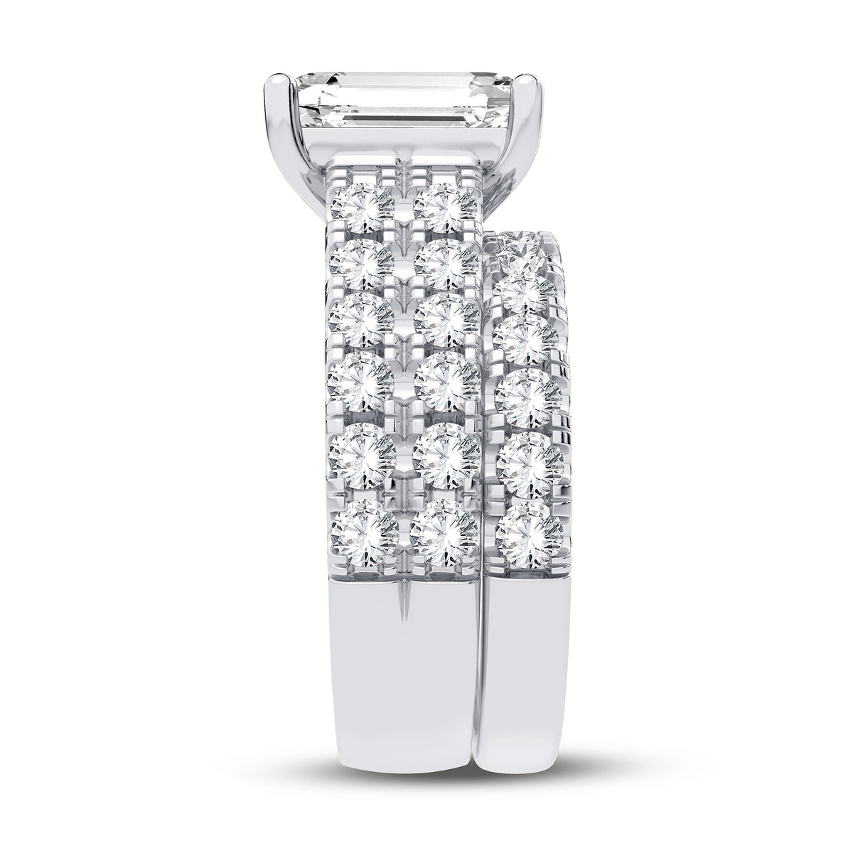 14K 5.00CT Certified Lab Grown Diamond Bridal Set 65769