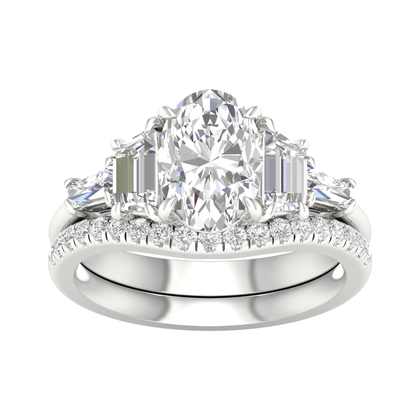 14K 3.25CT Lab Diamond Bridal Ring 65883