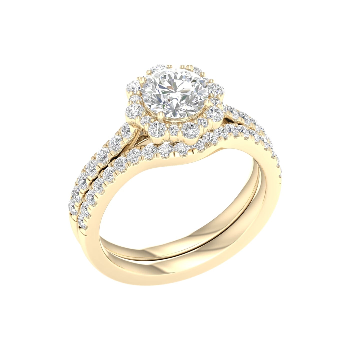 14K 1.75 CT Lab Grown Diamond Bridal Ring 65955