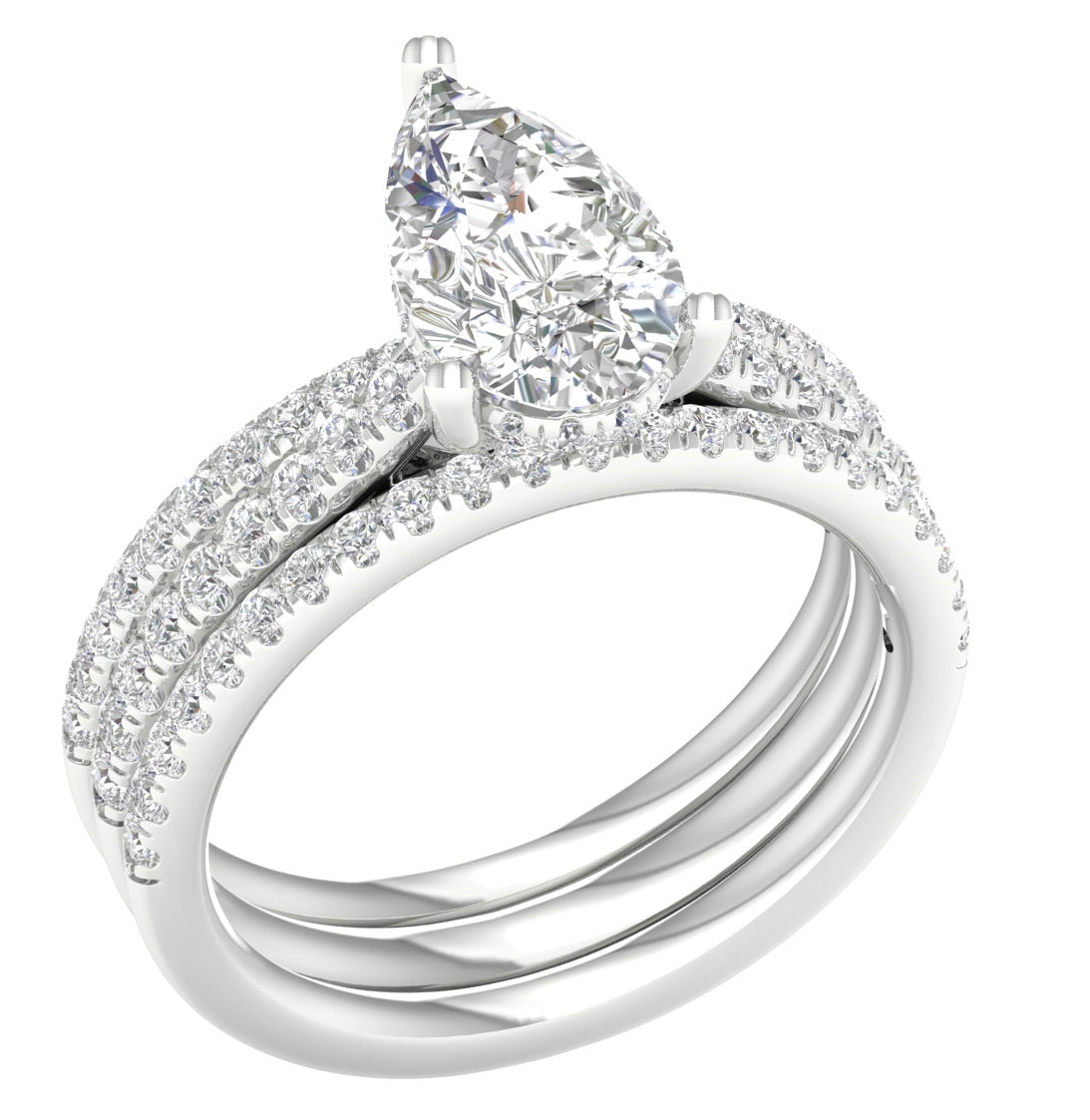 14K 2.75CT Certified Lab Grown DiamondBridal Ring 66011