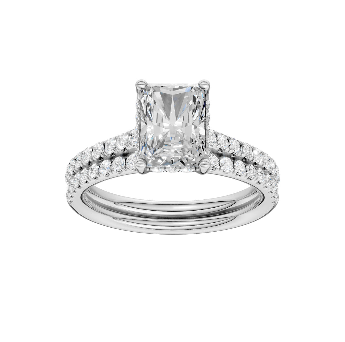 14K 2.50ct Lab Grown Diamond Bridal Set 66025