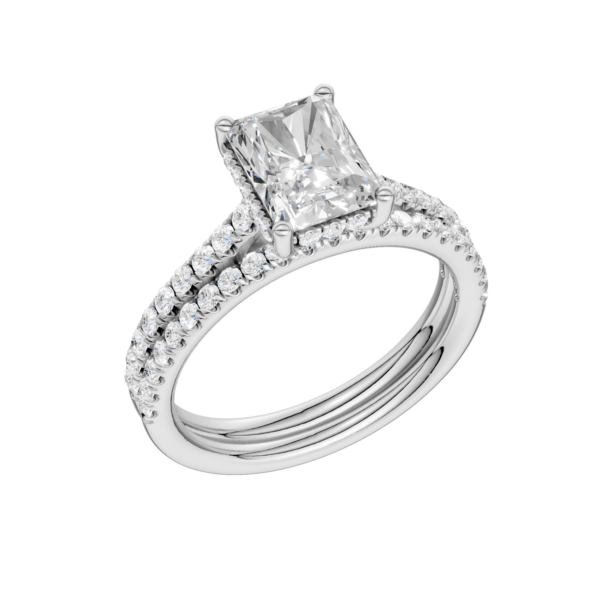 14K 2.50ct Lab Grown Diamond Bridal Set 66025
