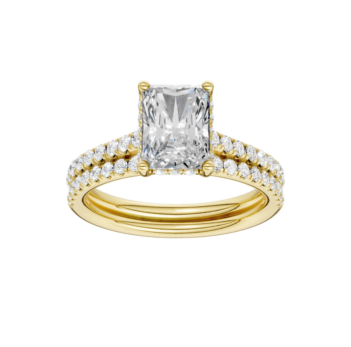14K 2.50ct Lab Grown Diamond Bridal Set 66026