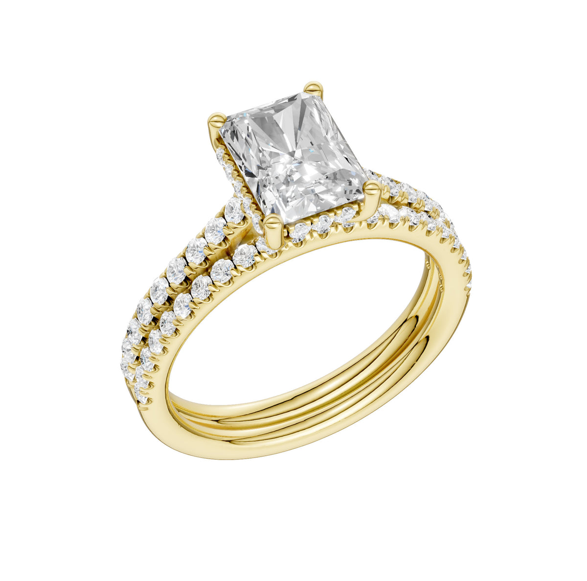 14K 2.50ct Lab Grown Diamond Bridal Set 66026