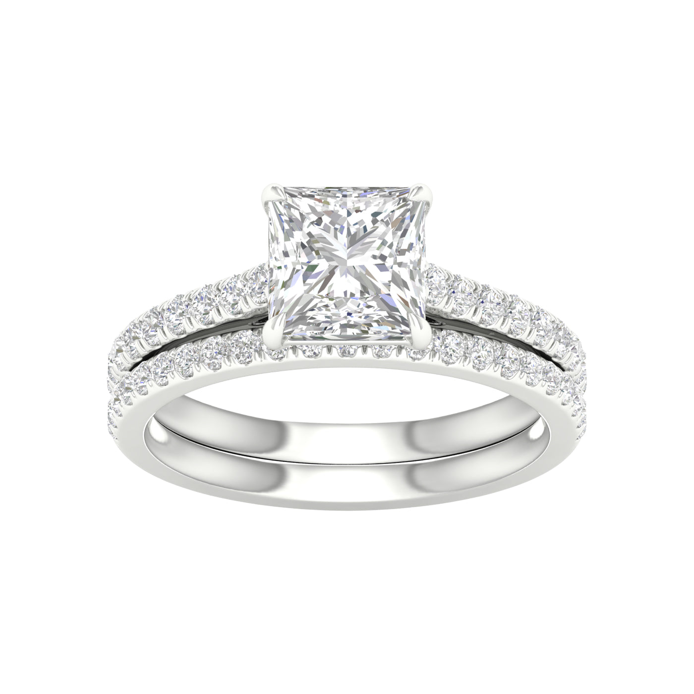 14K 2.50CT Lab Diamond Bridal Set 66048