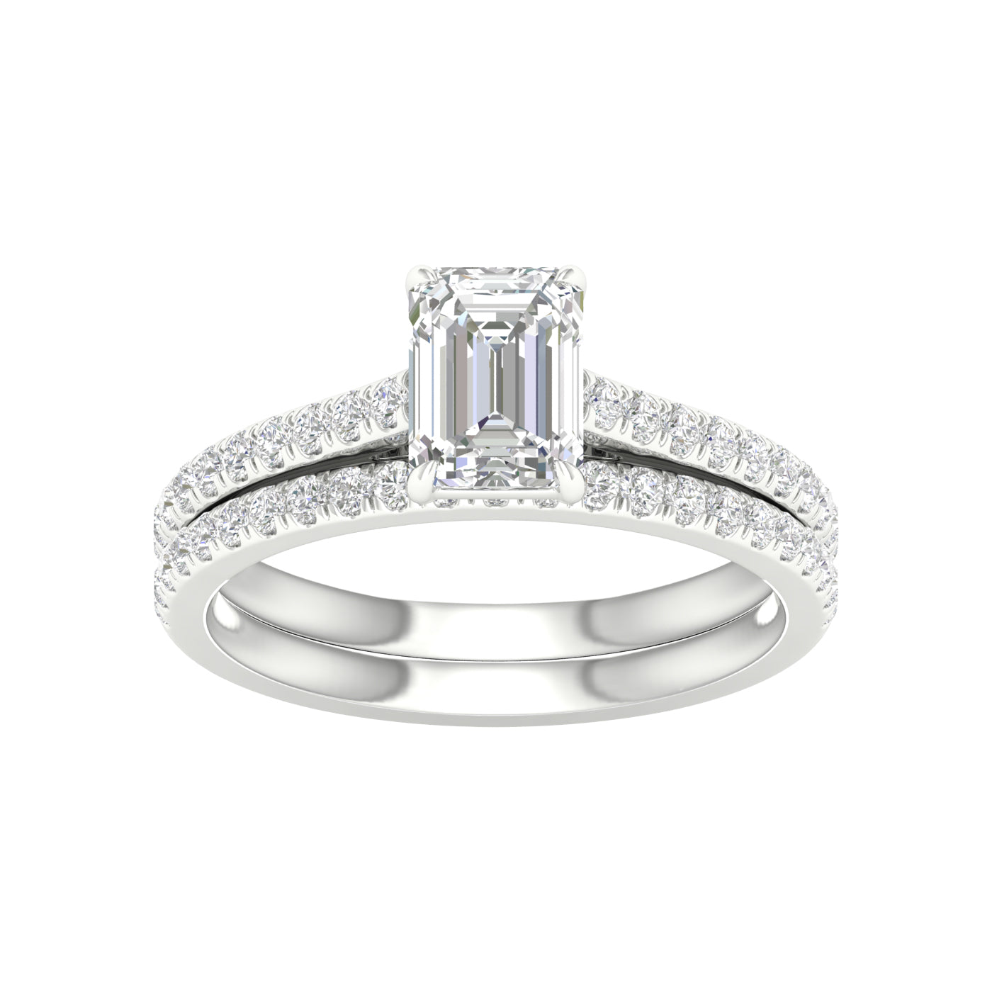 14K 1.50CT Certified Lab Grown Diamond Bridal Set 66050