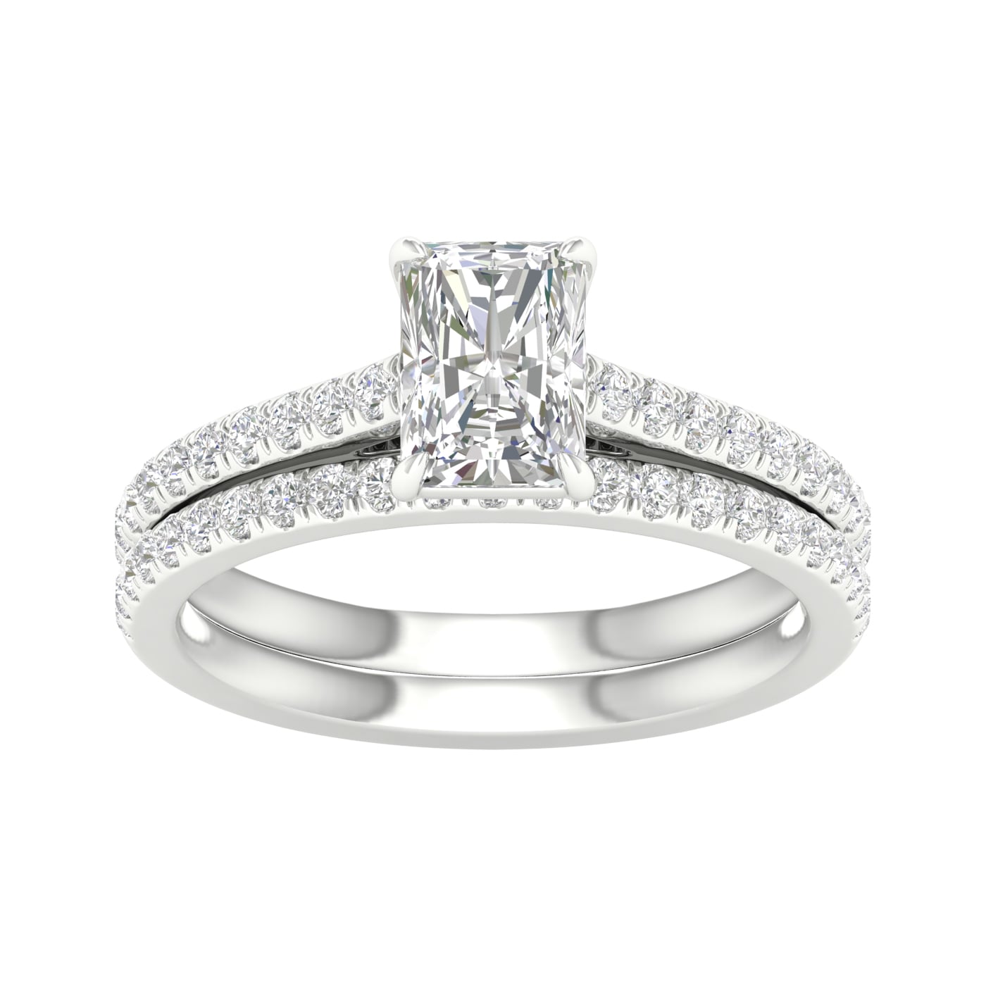 14K 1.50CT Lab Diamond Bridal Set 66058