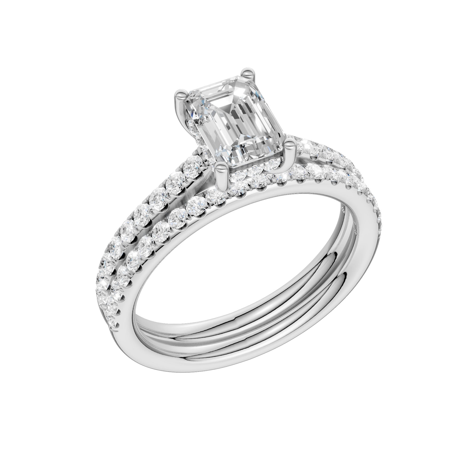 14K 1.50CT Lab Diamond Bridal Ring 66083