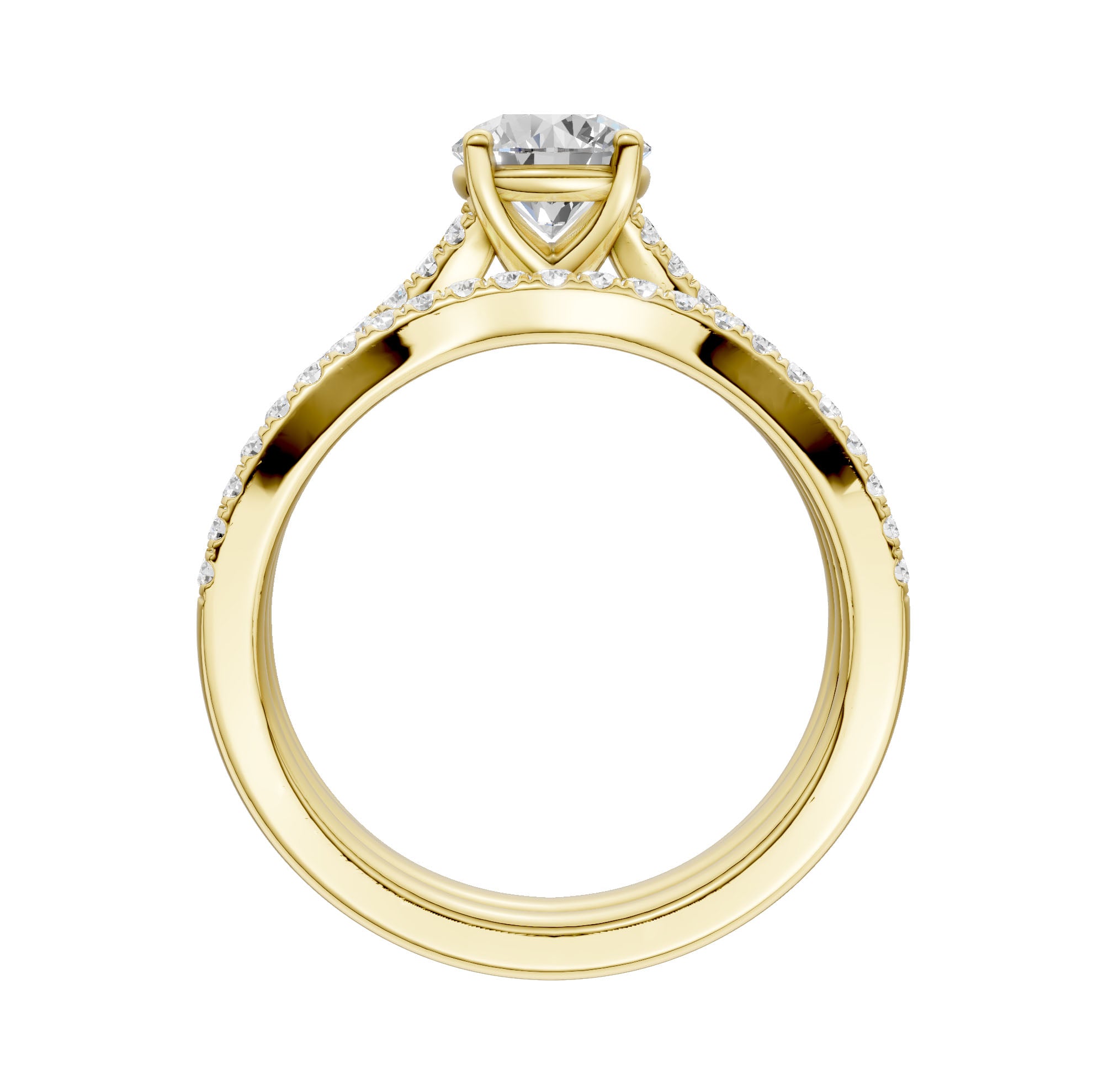 14K 1.40CT Lab Grown Diamond Bridal Set 66086