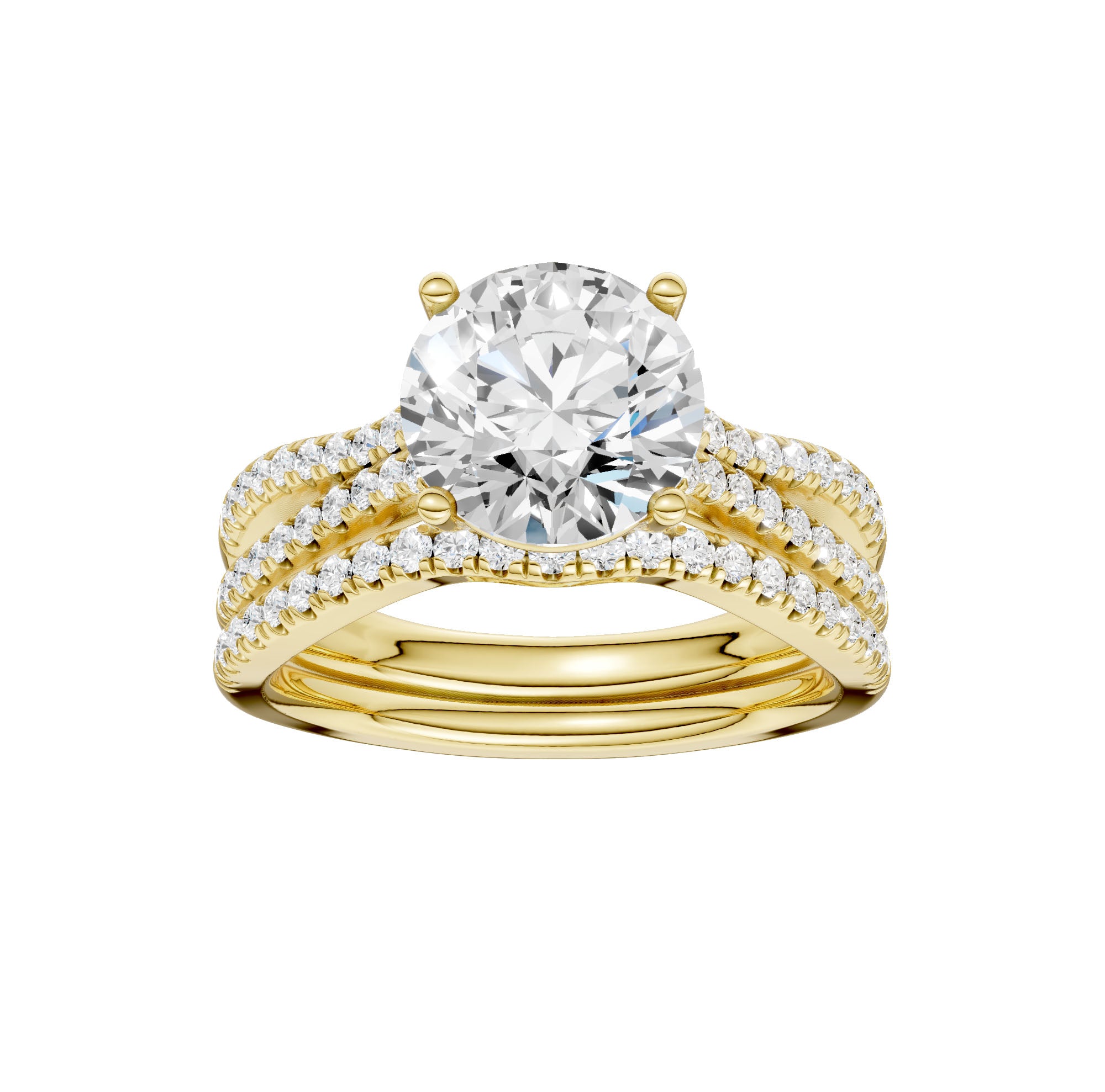 14K 2.40ct Lab Grown Diamond Bridal Set 66088