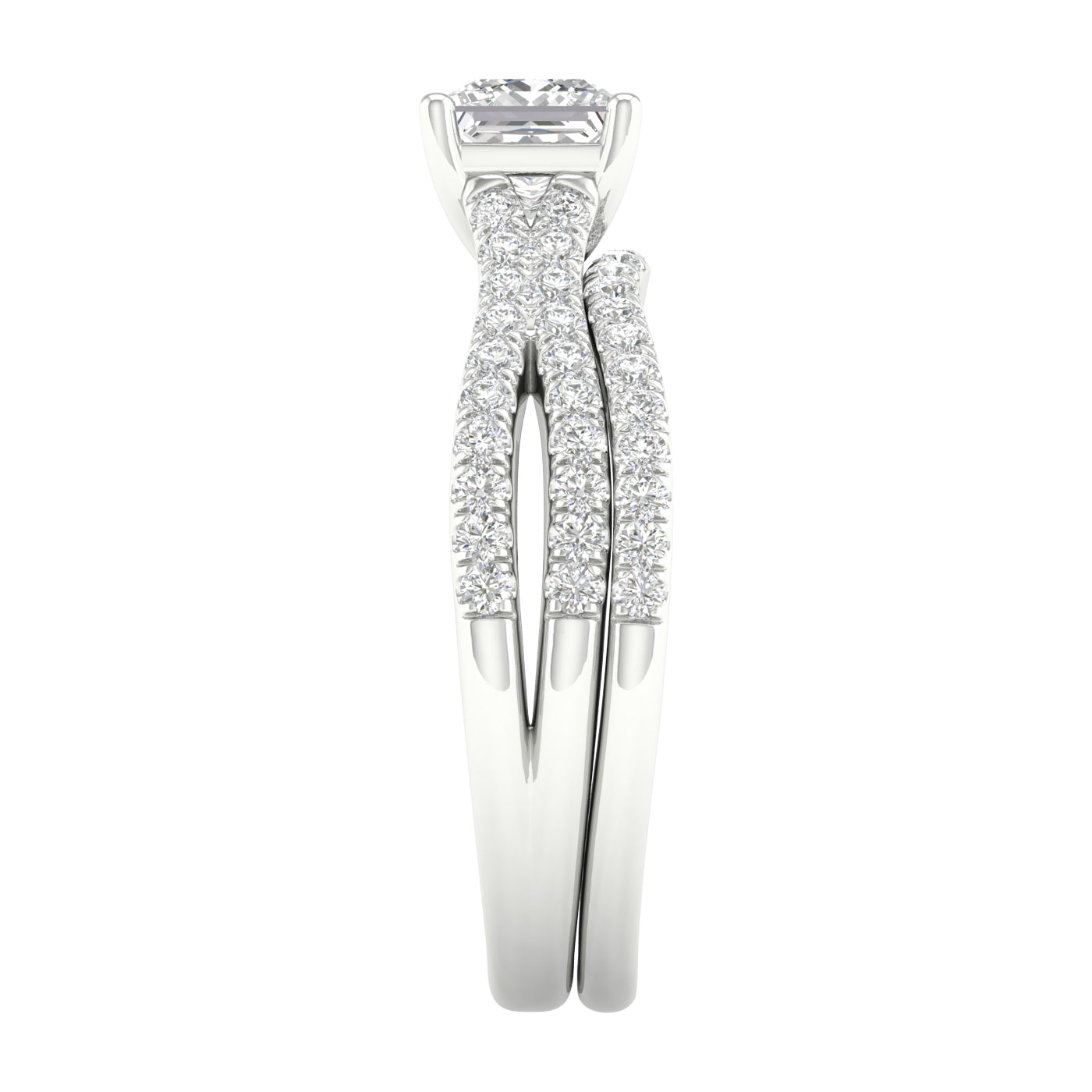 Certified Lab Grown 14K 1.40CT Diamond Bridal Set 66091