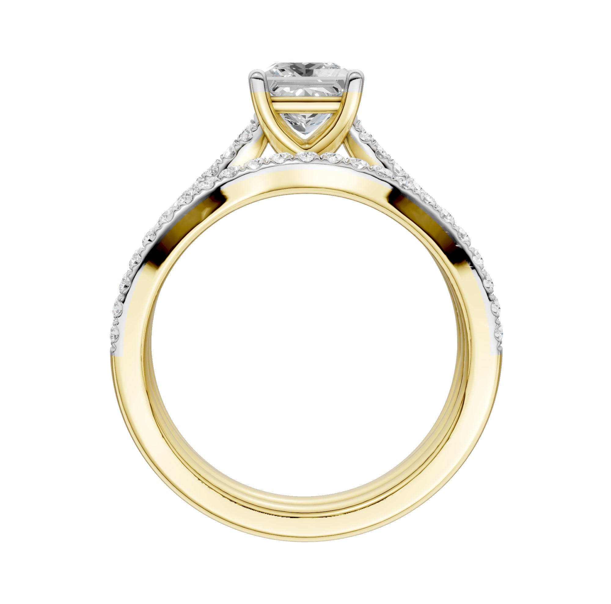 Certified Lab Grown 14K 1.40CT Diamond Bridal Set 66092