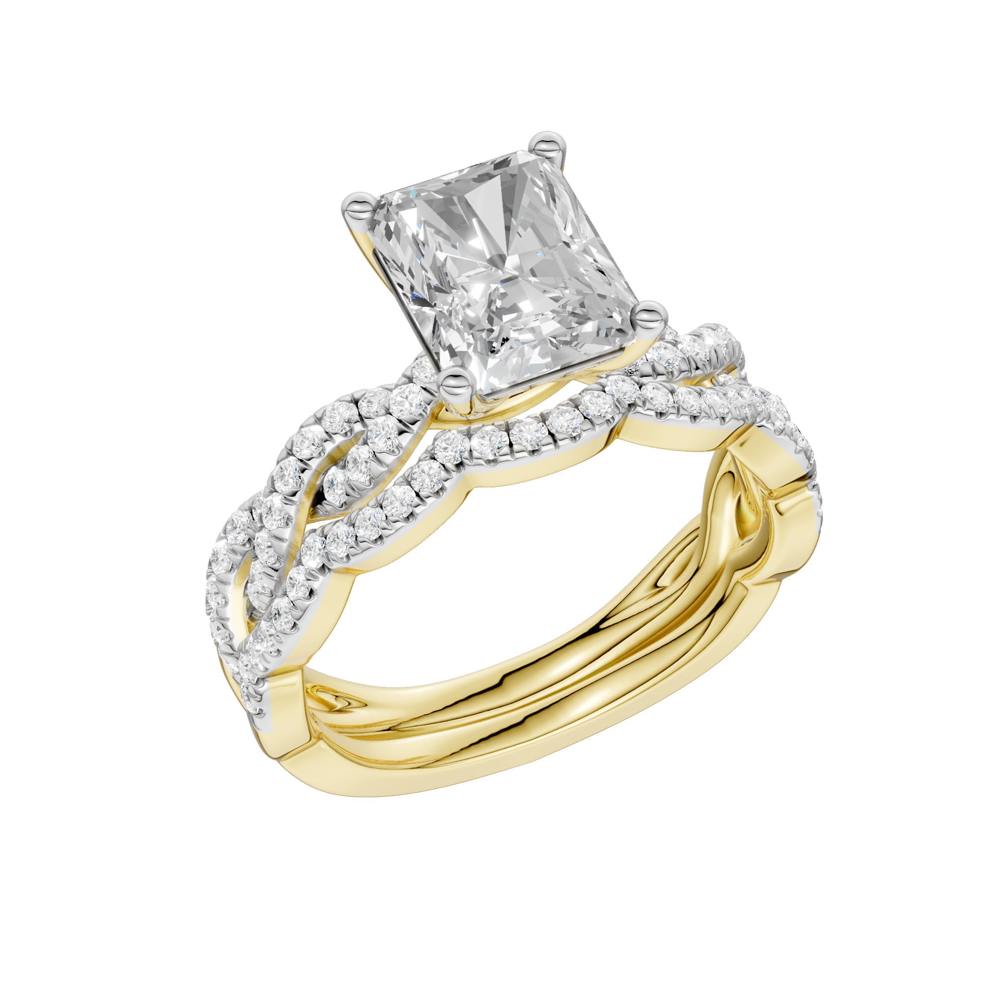 14K 2.40 CT Lab Grown Diamond Bridal Set 66098