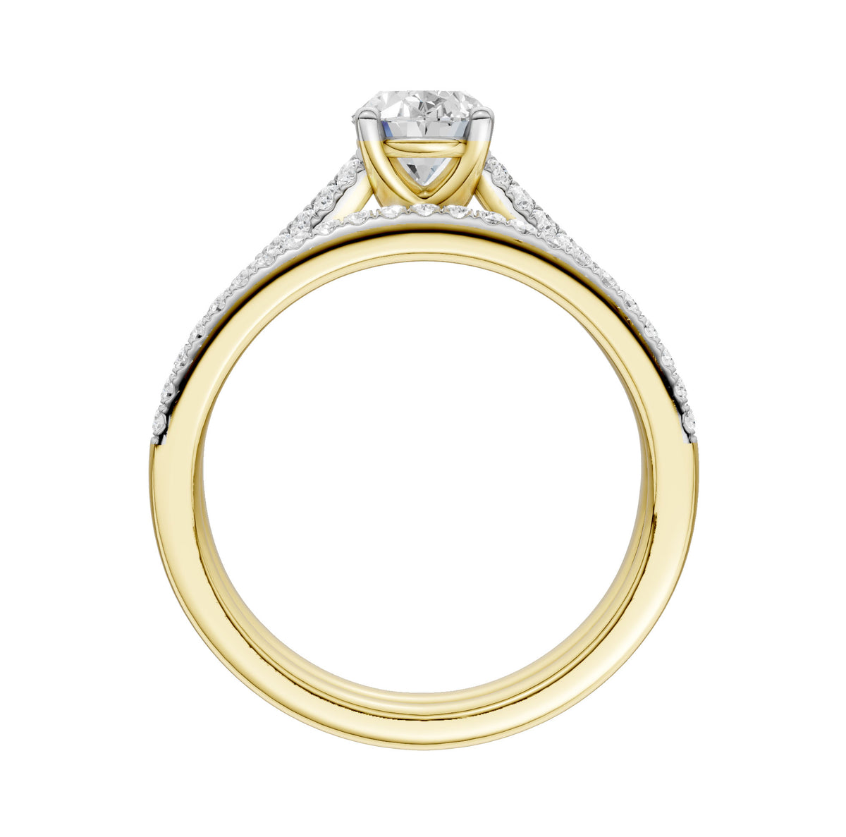 14K 1.40CT Lab Grown Bridal Set 66131