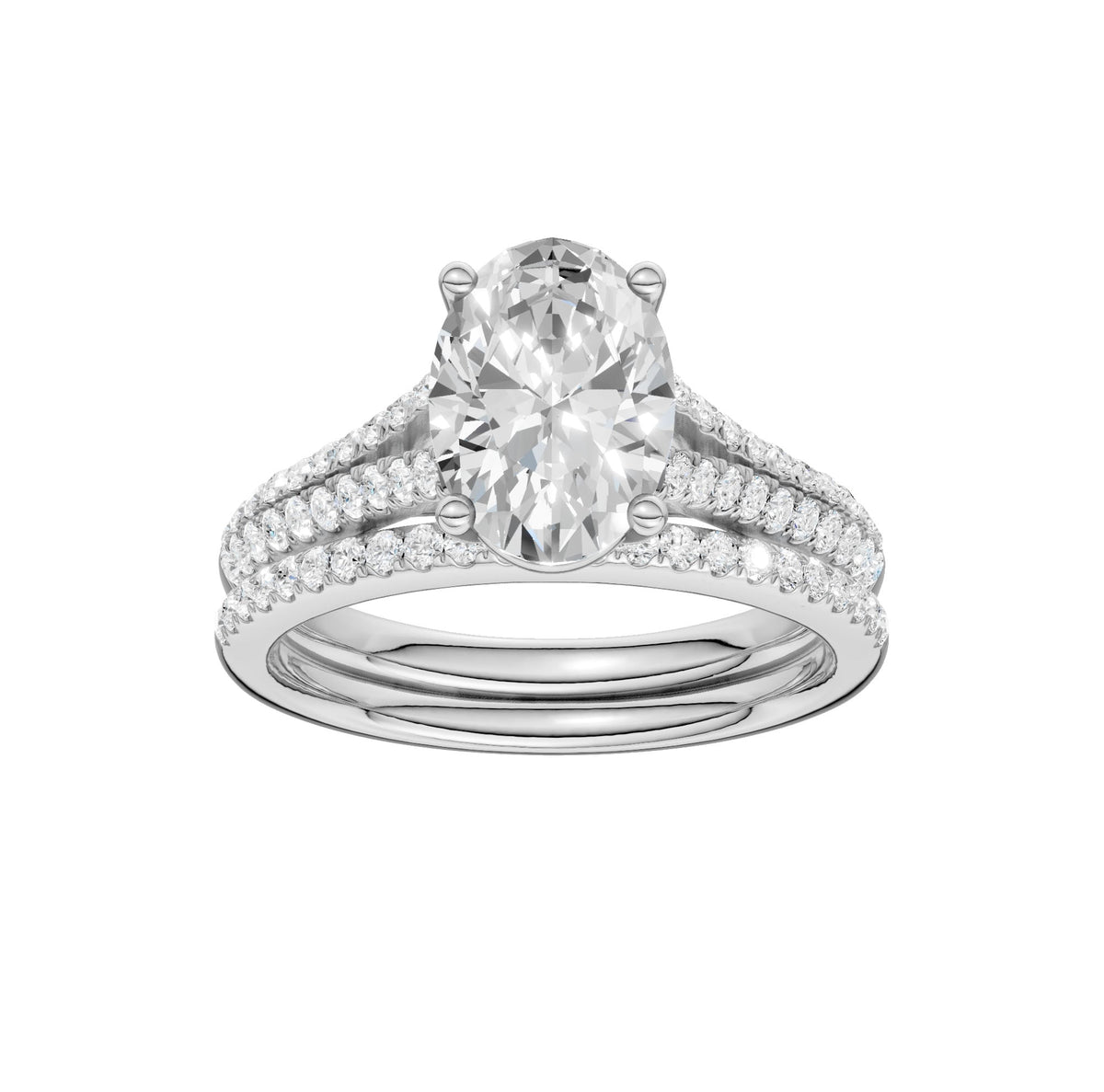 14K 2.40CT Lab Diamond Bridal Set 66132