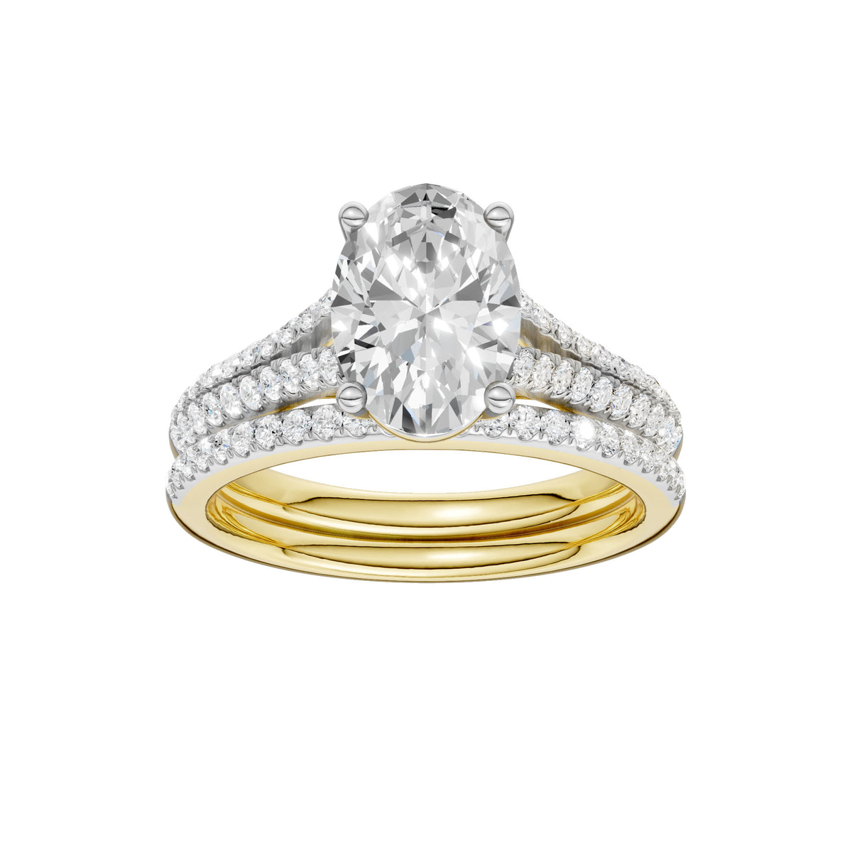 14K 2.40CT Lab Diamond Bridal Set 66133