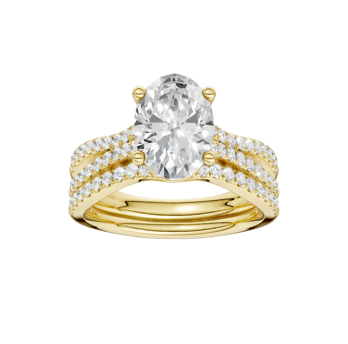 14K 1.40CT Lab Diamond Bridal Set 66135
