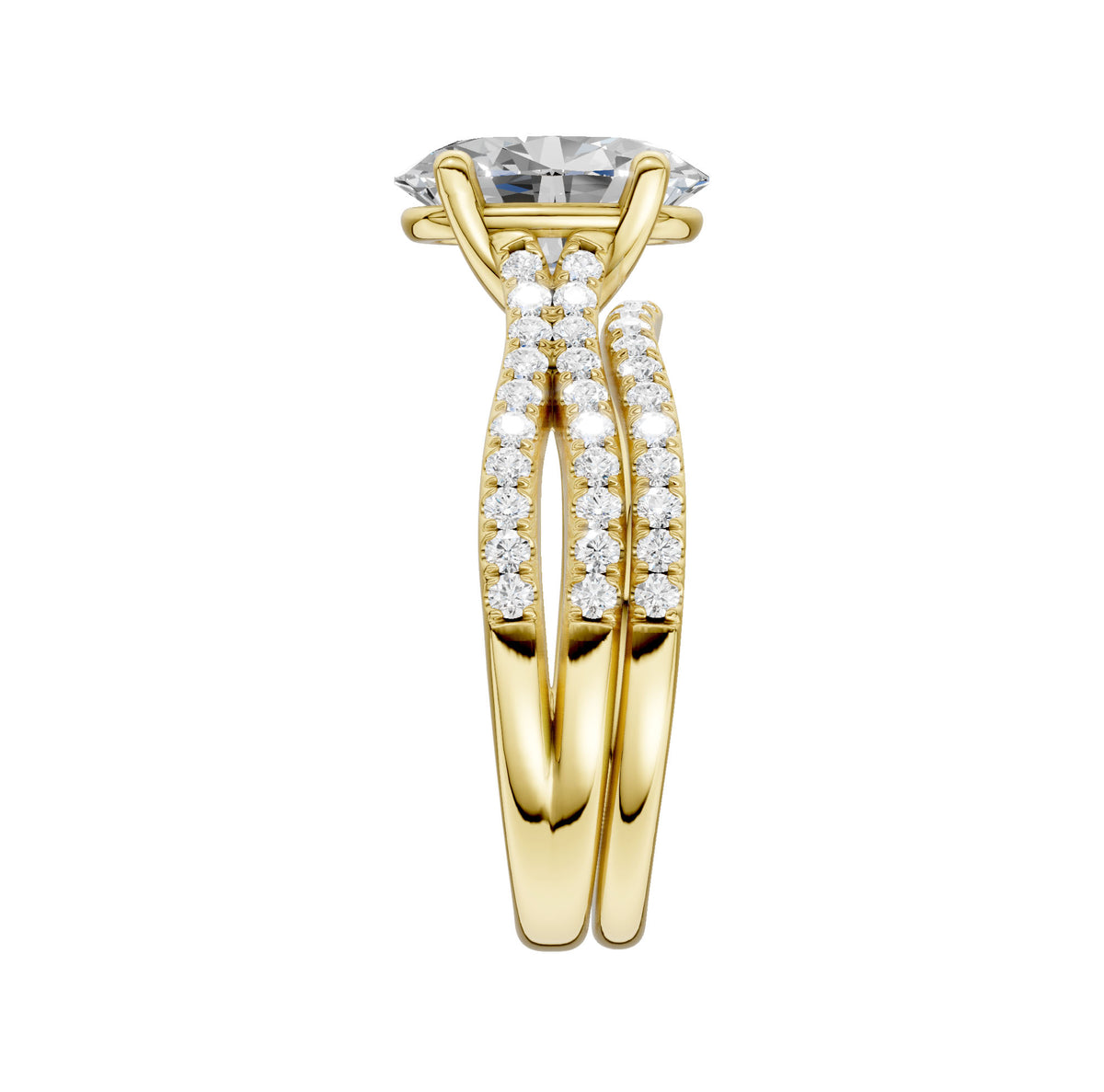 14K 1.40CT Lab Diamond Bridal Set 66135