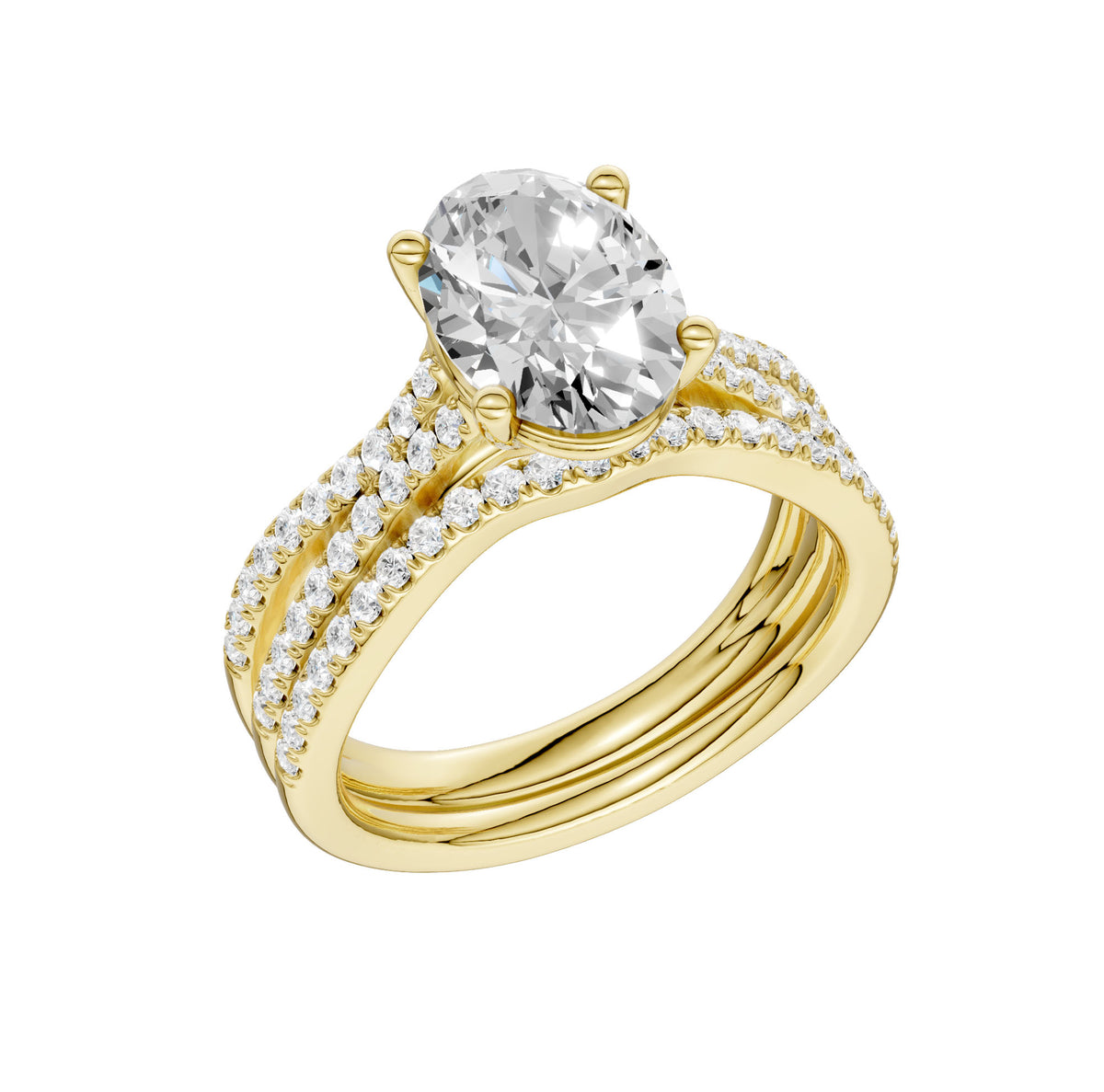14K 1.40CT Lab Diamond Bridal Set 66135