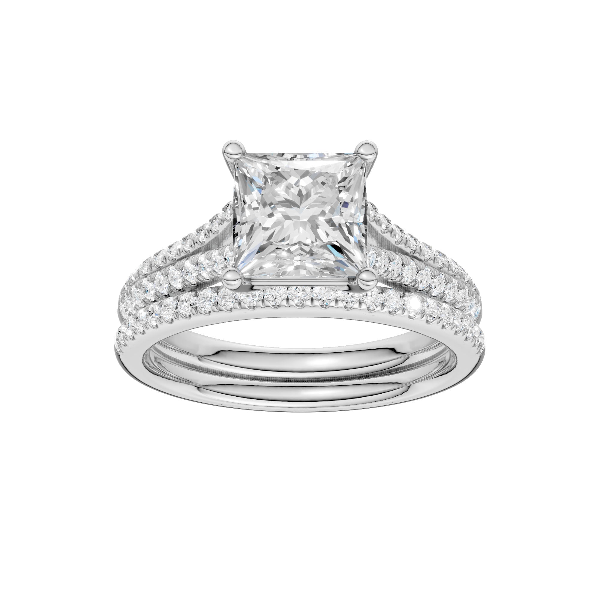 Certified Lab Grown 14K 2.40CT Diamond Bridal Set 66139