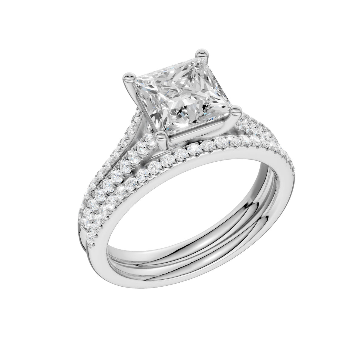 Certified Lab Grown 14K 2.40CT Diamond Bridal Set 66139