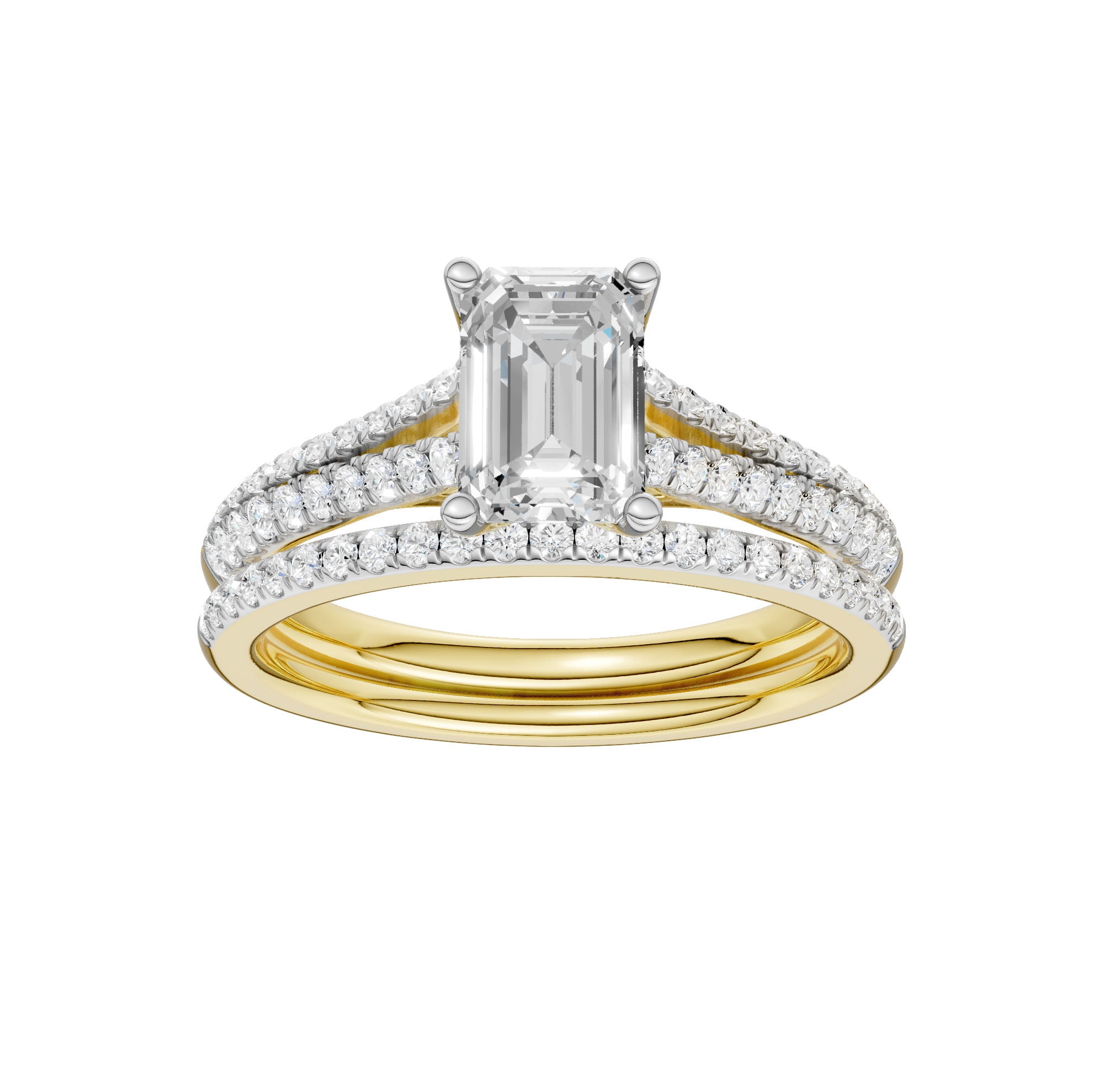 Certified Lab Grown 14K 1.40CT Diamond Bridal Set 66146