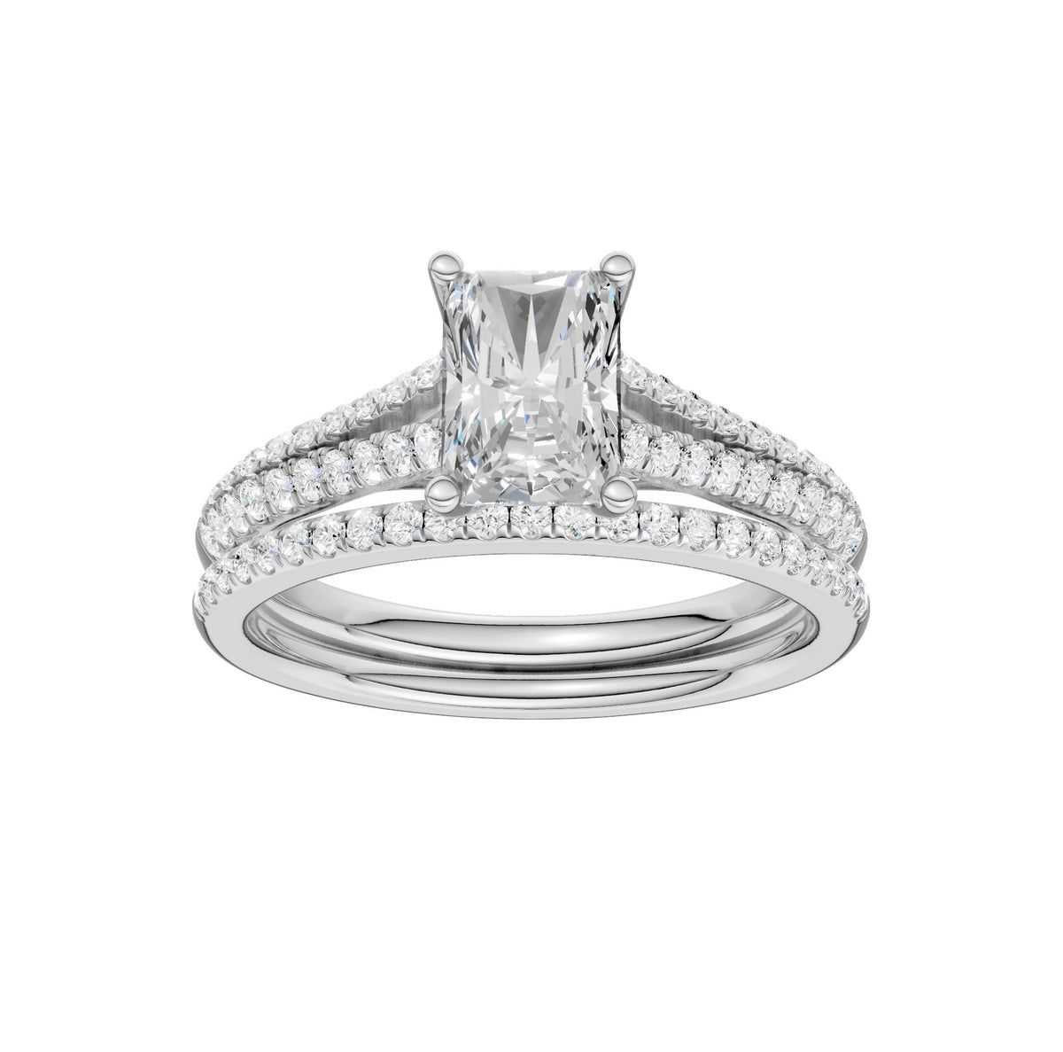 Certified Lab Grown 14K 1.40CT Diamond Bridal Set 66147