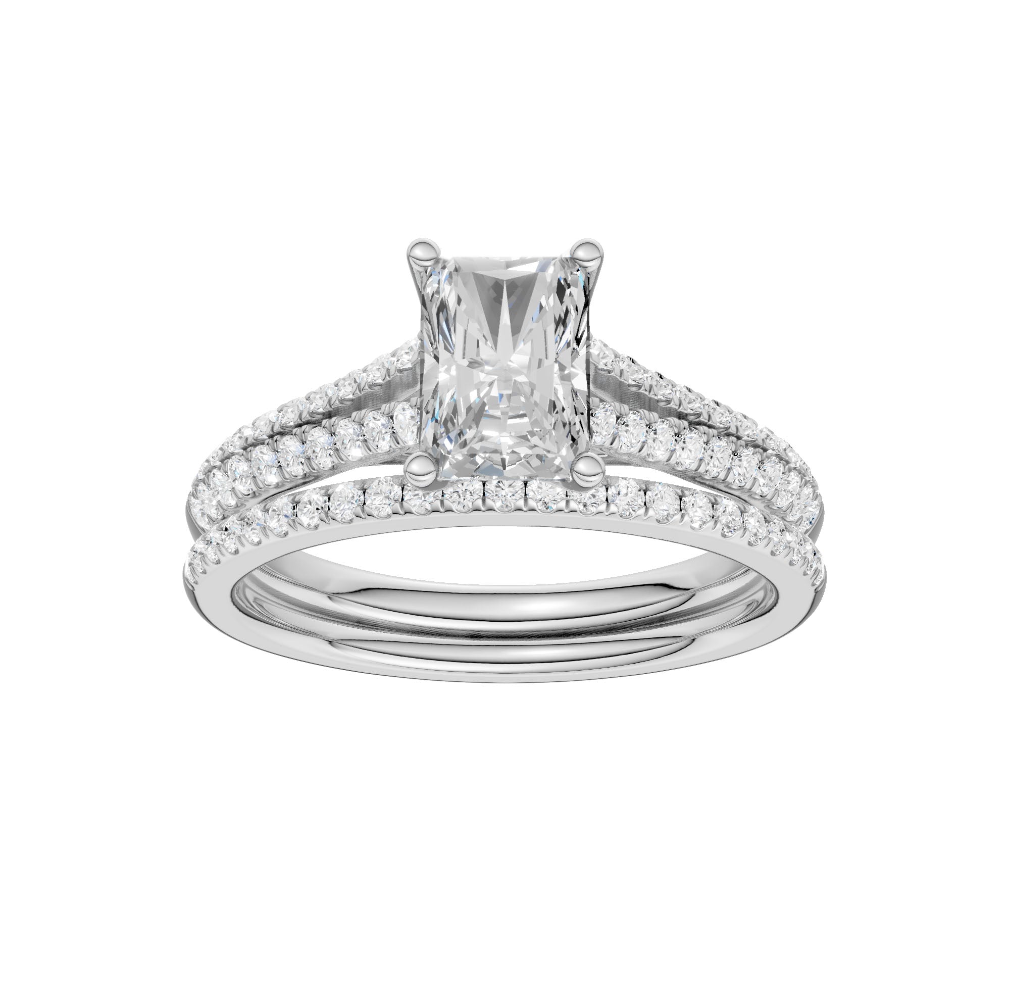 Certified Lab Grown 14K 1.40CT Diamond Bridal Set 66147