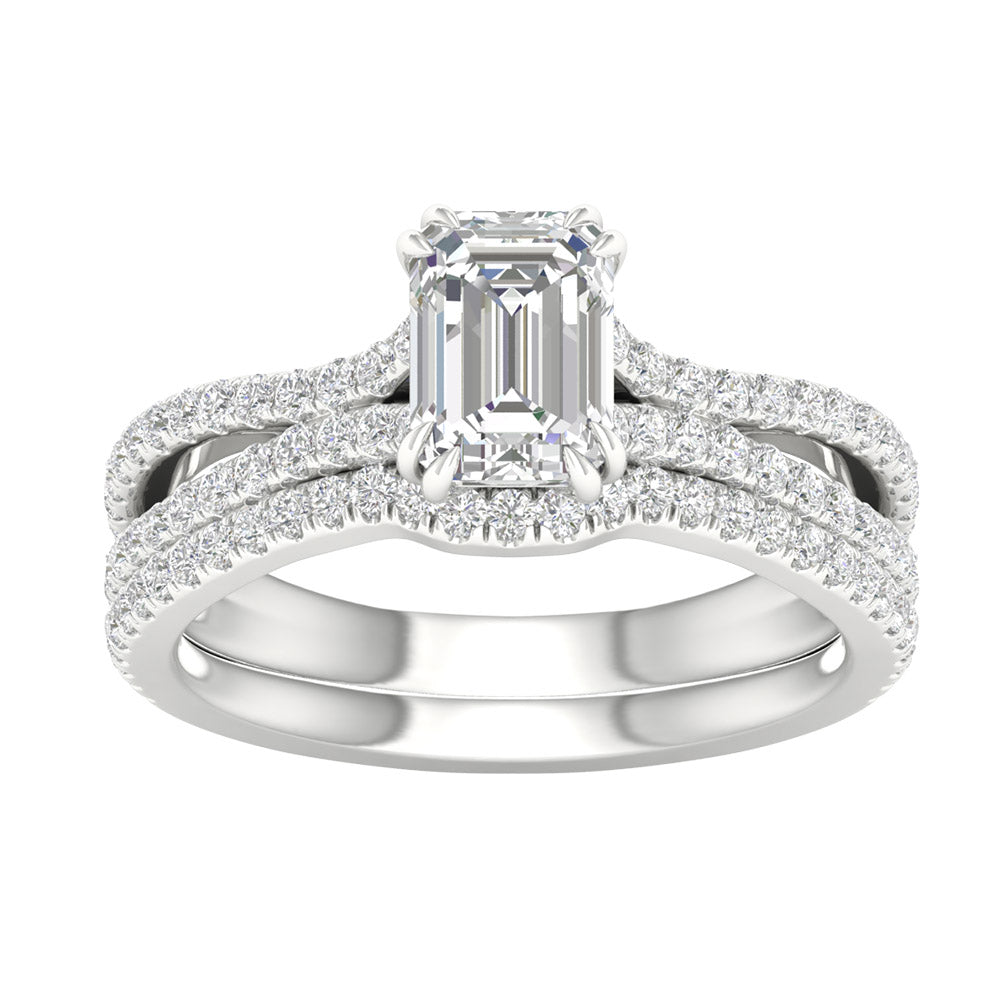 14K 1.50CT Lab Grown Bridal Set 66161