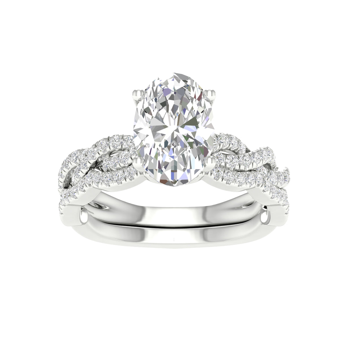 14K 2.40CT Lab Diamond Bridal Set 66178